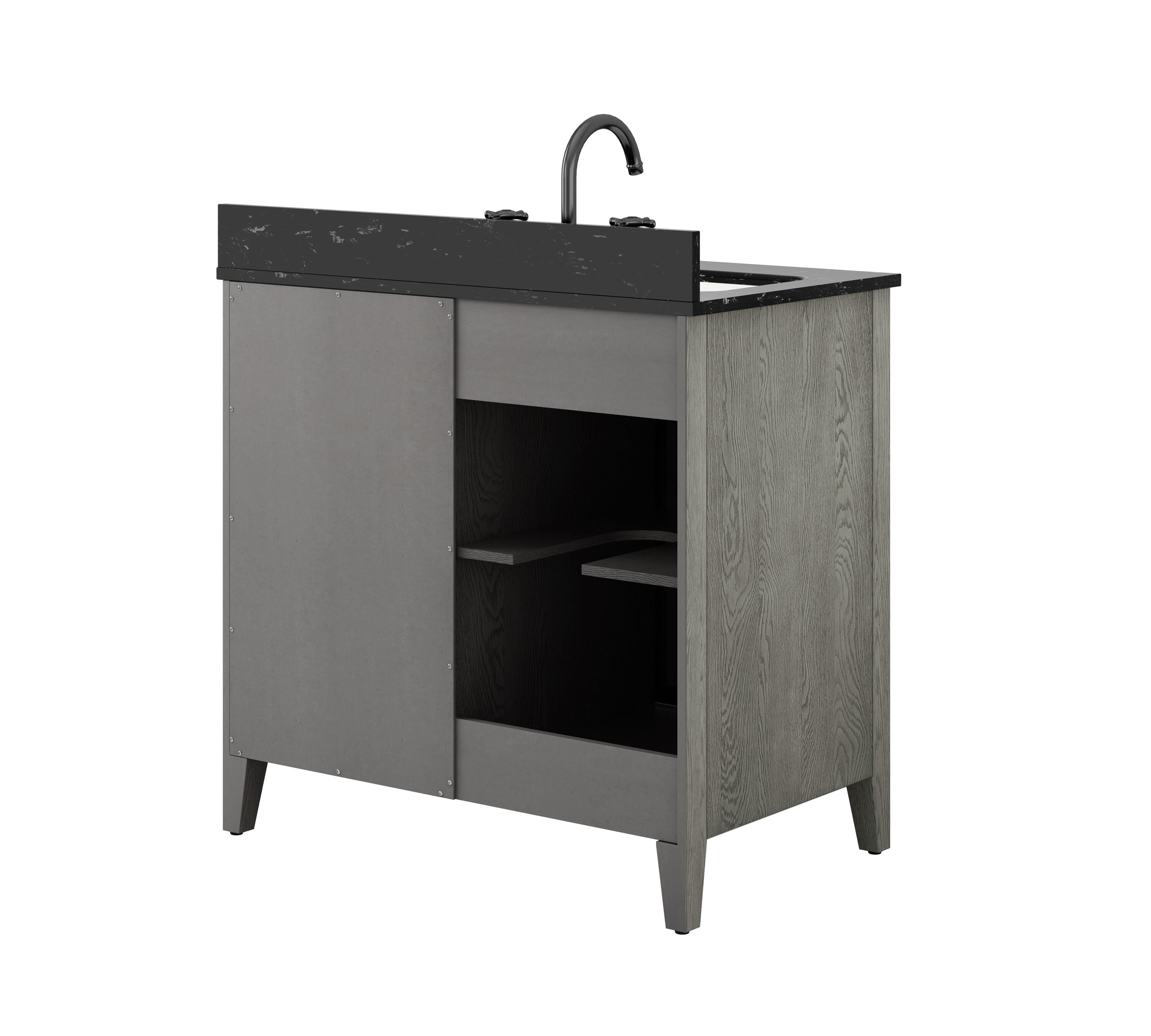 allen + roth TJ-0113V3622GR Bath-Vanity-Combo - View #5