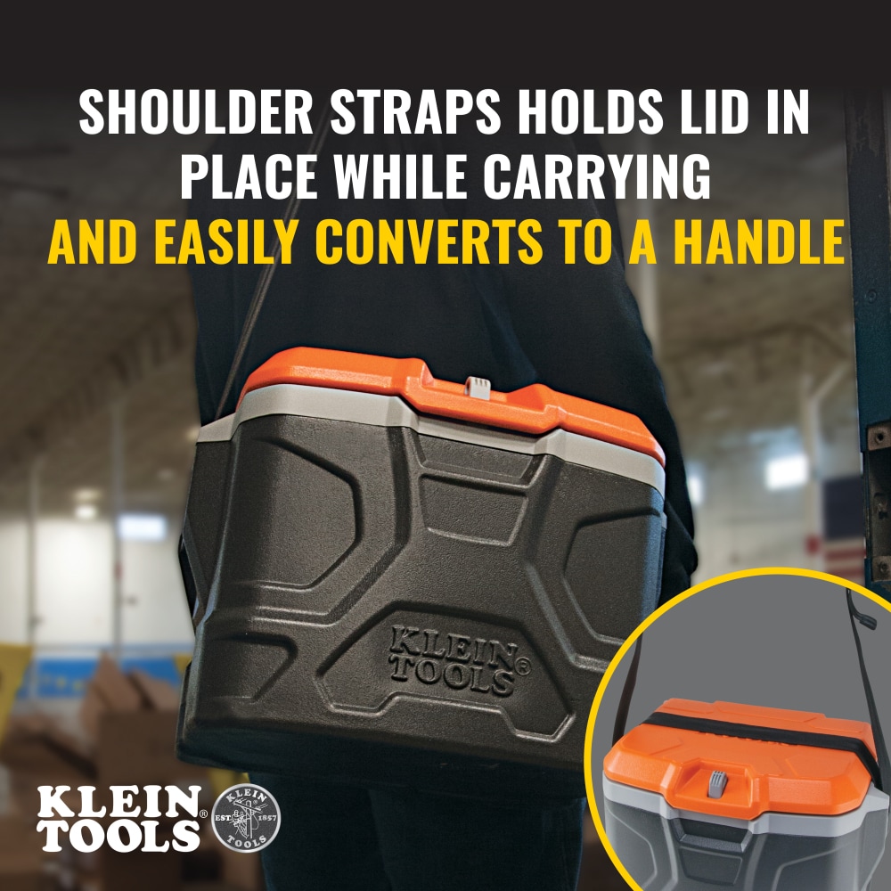 Klein Tools Tradesman Pro Gray 17-Quart Personal Cooler 55600 At Lowes.com