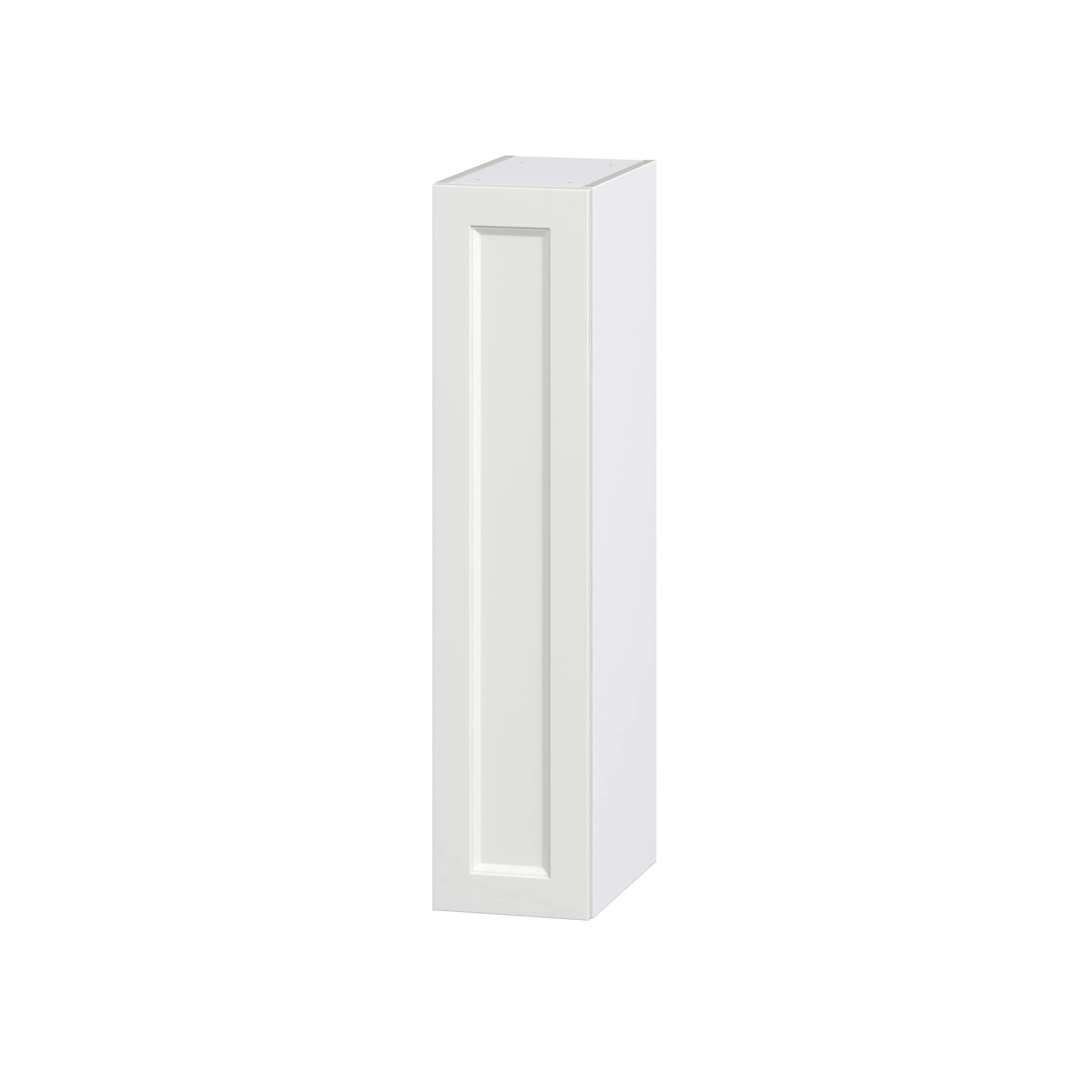 Hugo&Borg DSW940(L/R)-RI Riviera 9-in W x 40-in H x 14-in D Bright White Wall Fully assembled Cabinet (Recessed Panel Shaker)