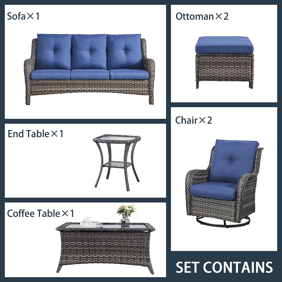 Rilyson FS024015016019026-1 Patio-Conversation-Sets - View #4