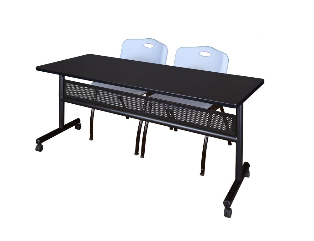 Regency MKFTM7224MW47GY Training Brown 4-Person Training Table (72-in W x 29-in H)