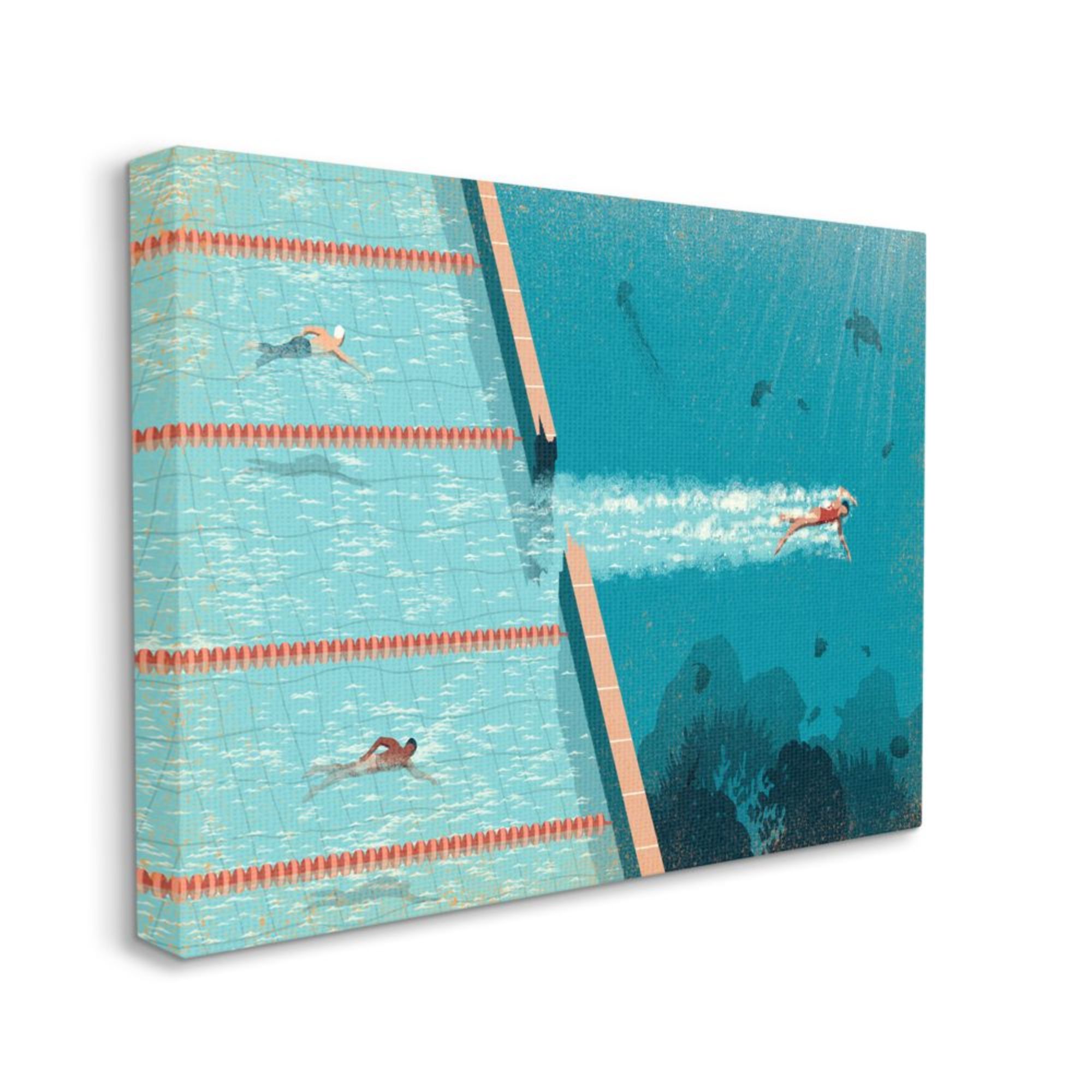 Come Swim with Me Giclée Print on Canvas or Paper
