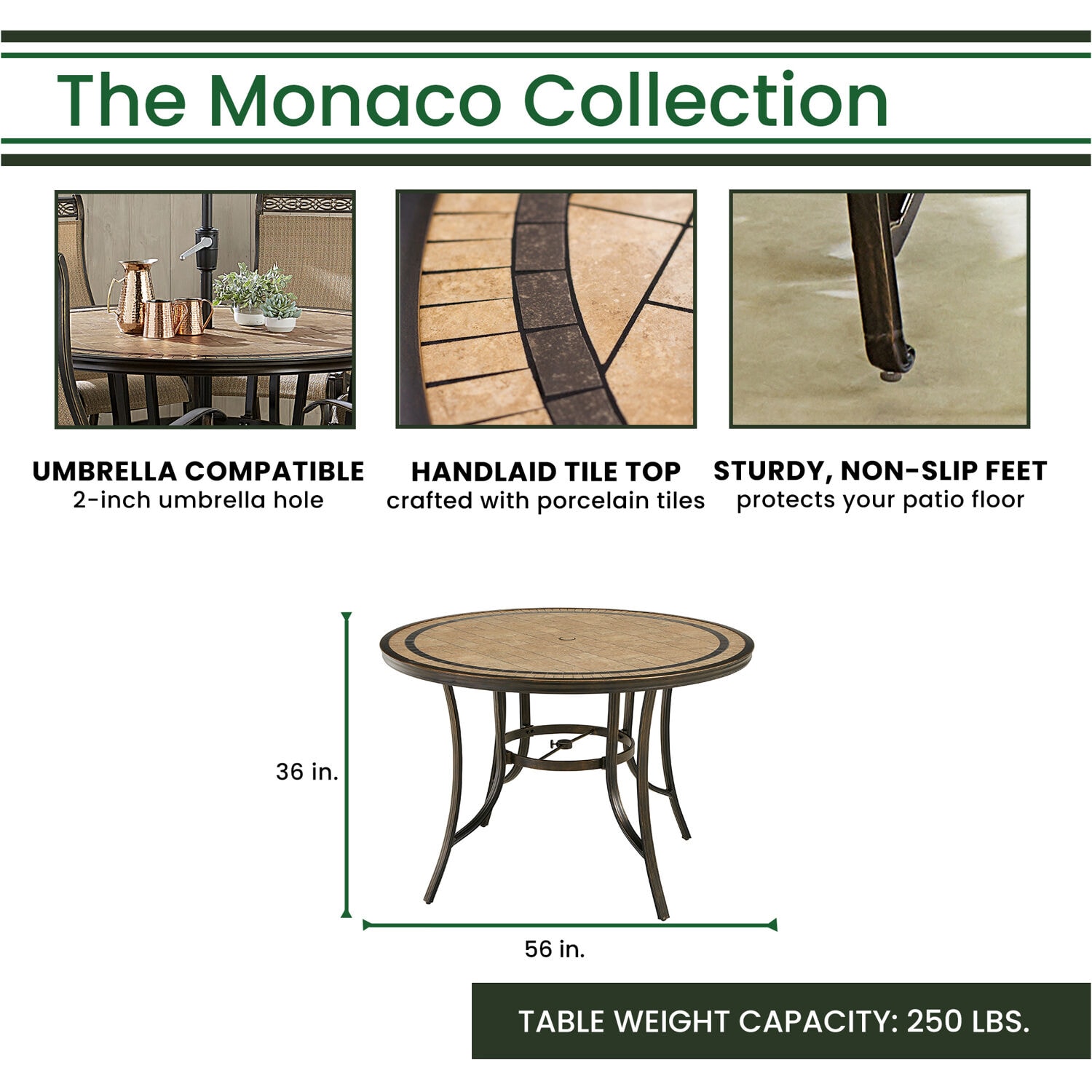 Hanover MONDN7PCBR-C-BLU Patio-Dining-Sets - View #3