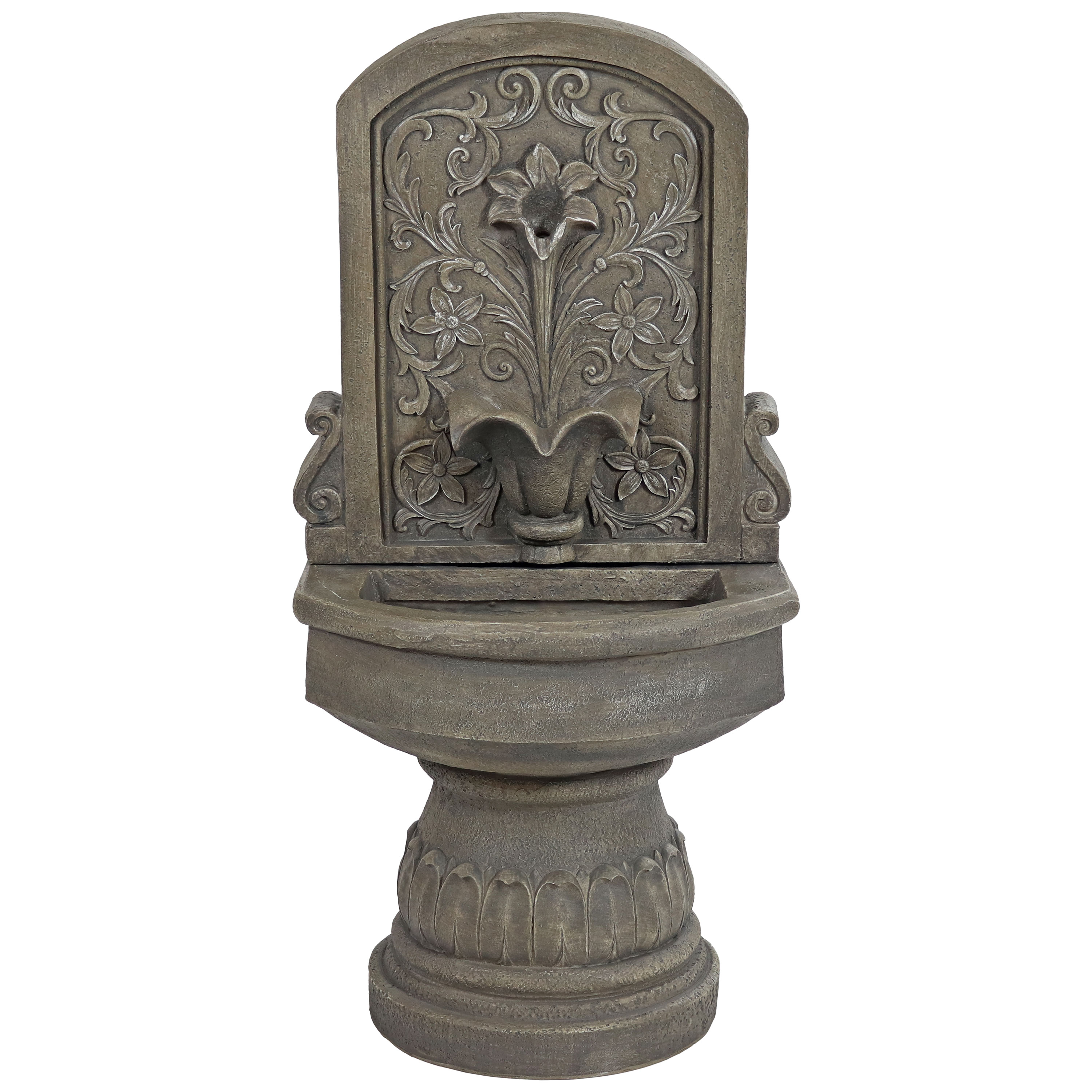 Sunnydaze Decor WNC-854 37.5-in H Resin Wall Outdoor Fountain Pump Included
