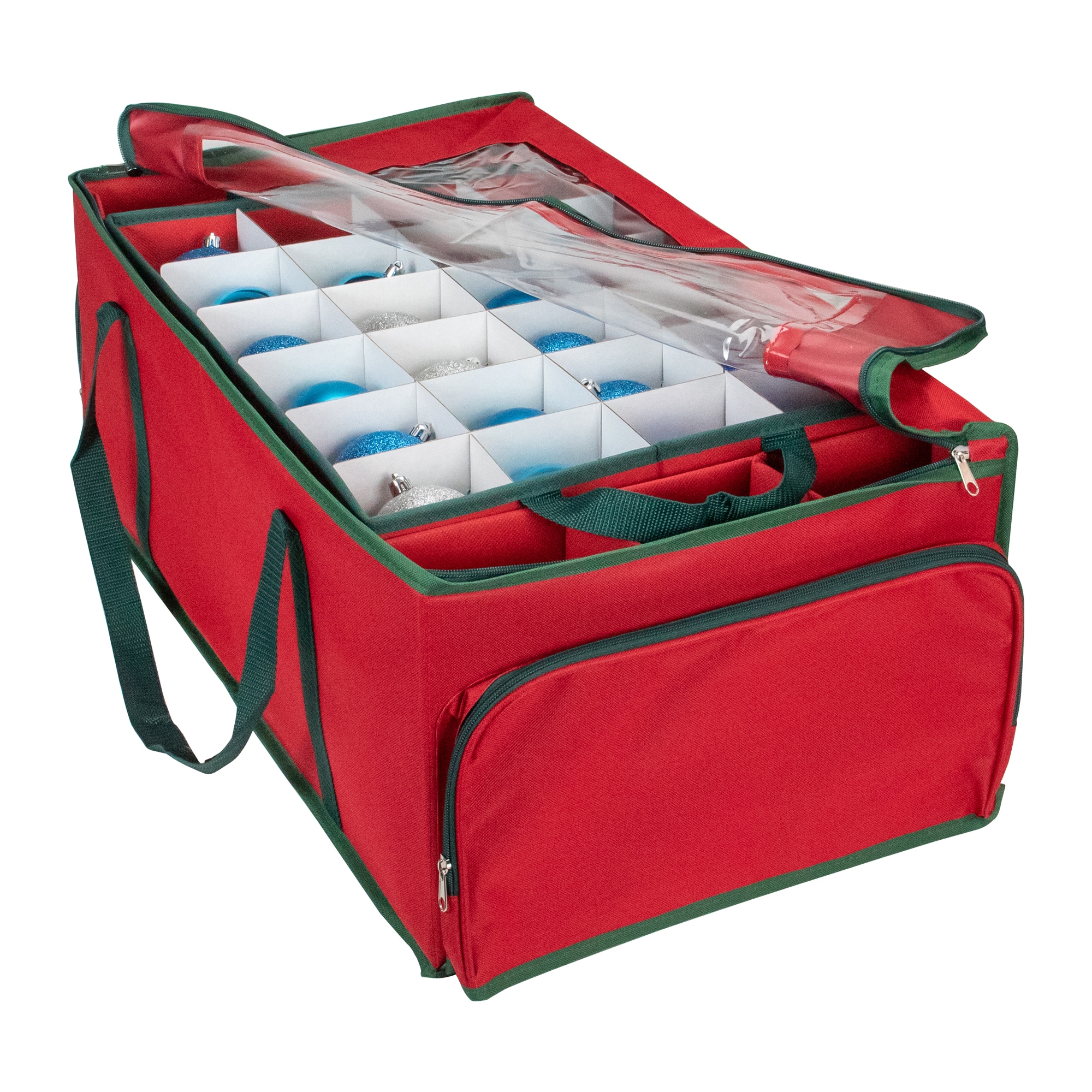 Holiday Living 12.75-in x 13.75-in 48-Compartment Red Polyester