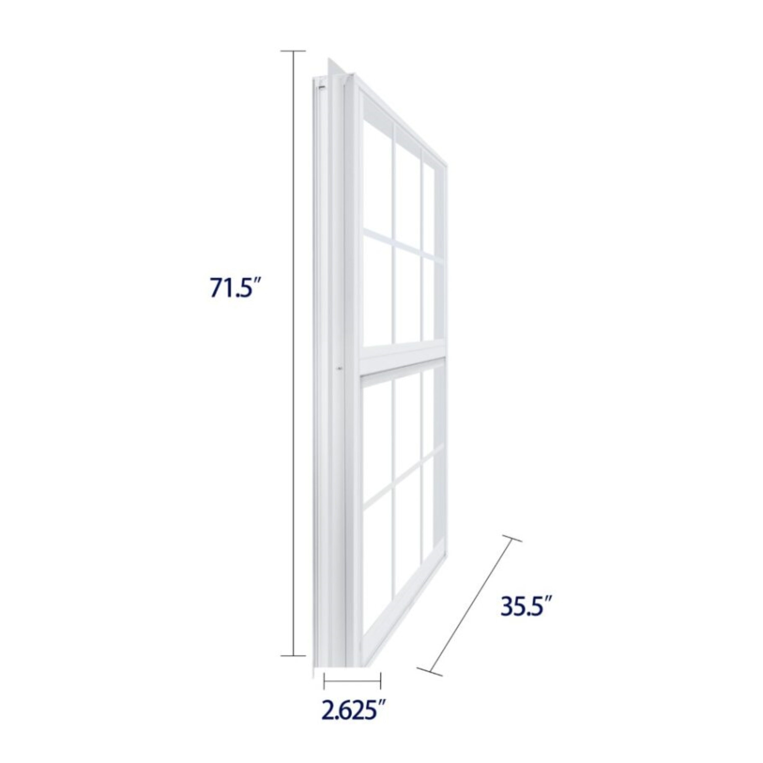 RELIABILT 46000 Series 35-1/2-in x 71-1/2-in White Aluminum New ...