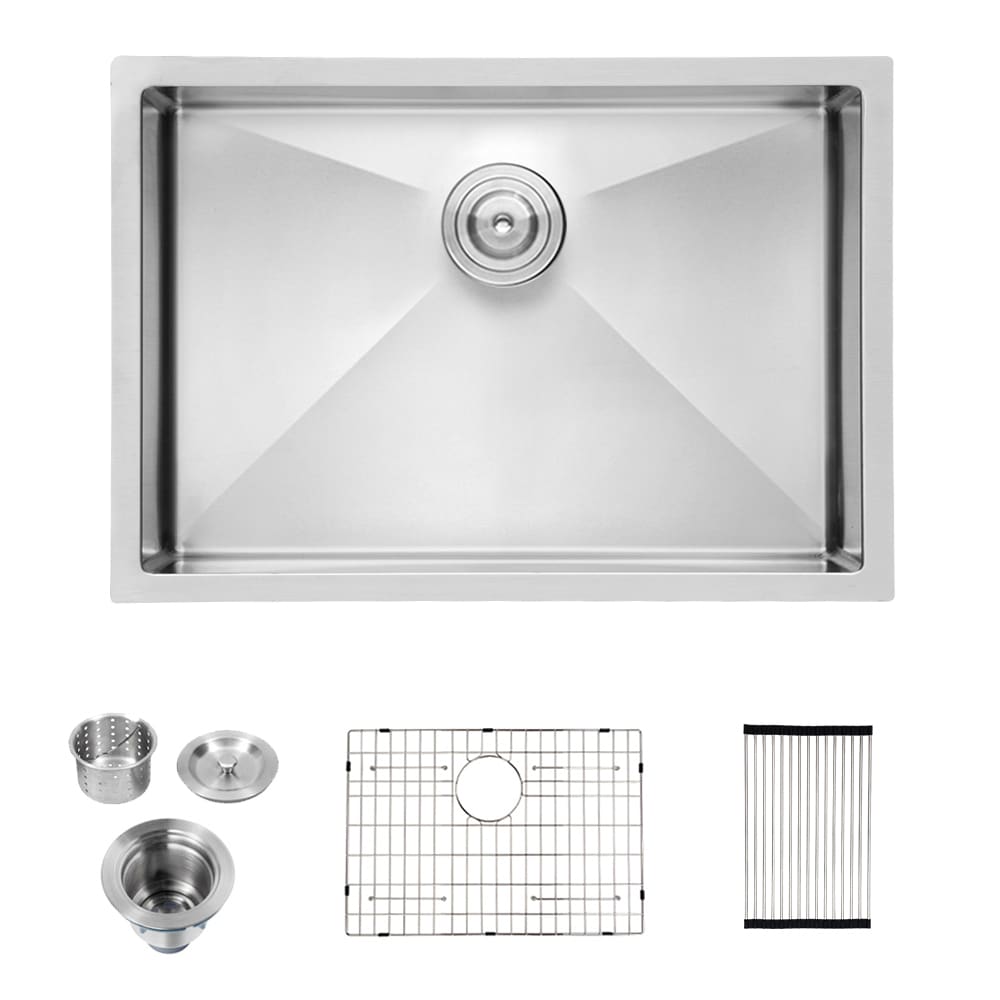 Dacicica 26 Inch Undermount Sink 26x18x10in Undermount Stainless Steel Kitchen Sink 16 Gauge 10 Inch Deep Single Bowl Kitchen Sink Basin