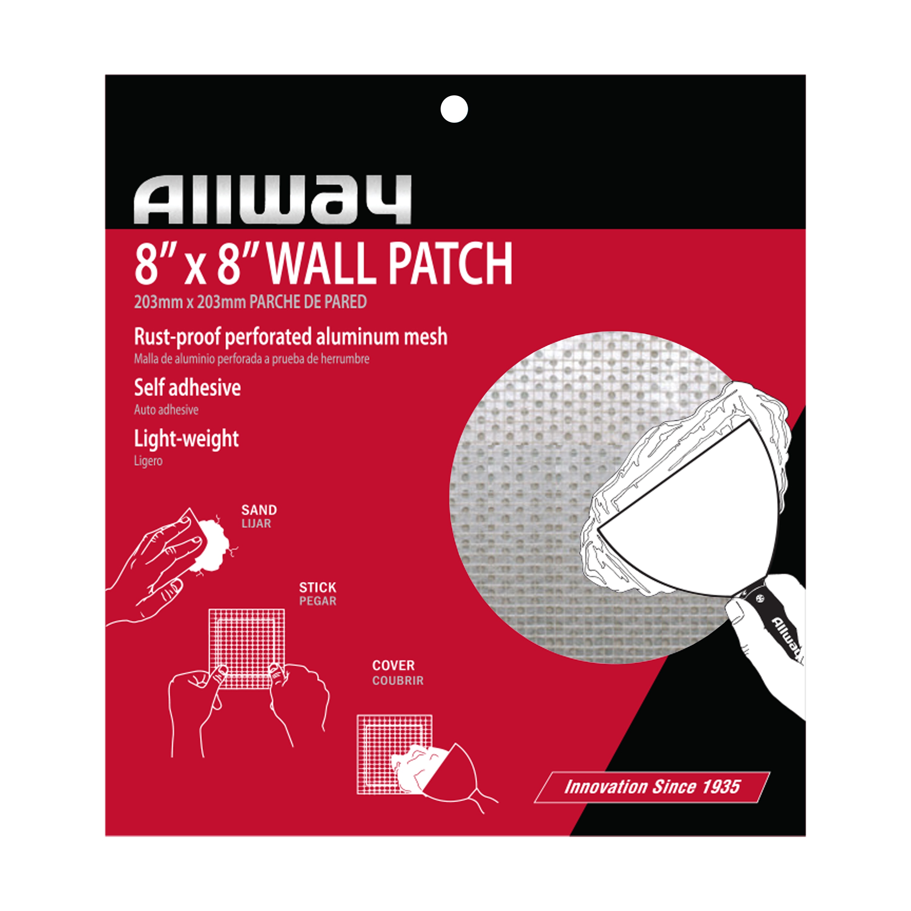 Drywall Repair Kit, 8 Pack 4/6/8 inch Wall Patch Repair Kit, Aluminum Wall Repair Patches Self Adhesive, Dry Wall Hole Repair Patch for Ceilings