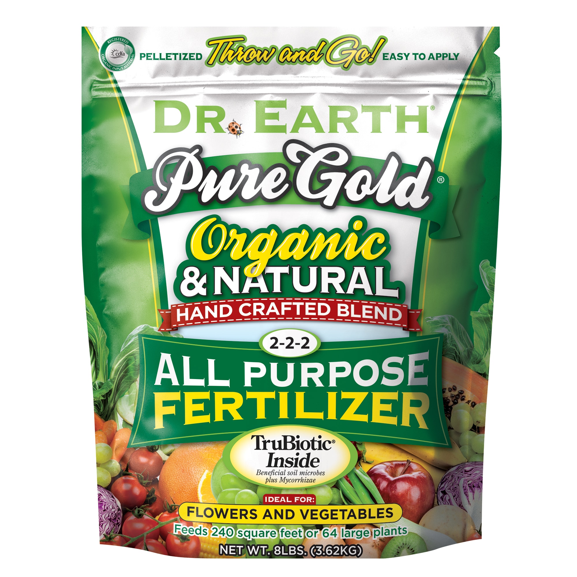 Dr. Earth 759 Pure gold 8-lb Organic Natural All-purpose Food