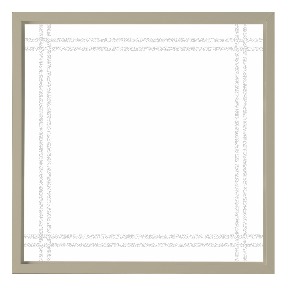 Hy-Lite DF4747PRAIV1500TN Prairie Decorative Glass 47-1/2-in x 47-1/2-in Tan Square Accent Window with Grids