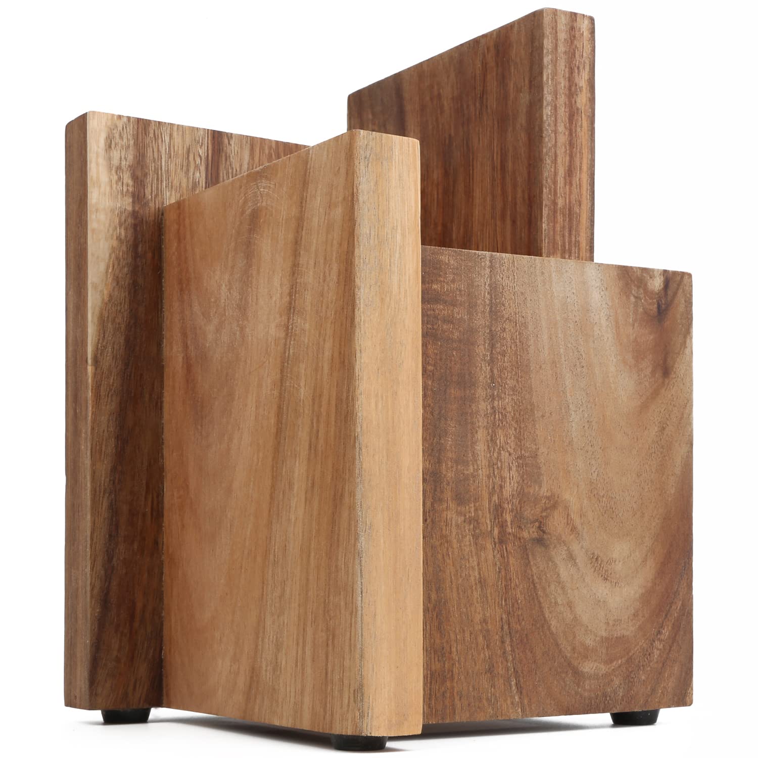 DHMHD Magnetic Knife Block Wood Kitchen Knife Holder Stand with Strong ...