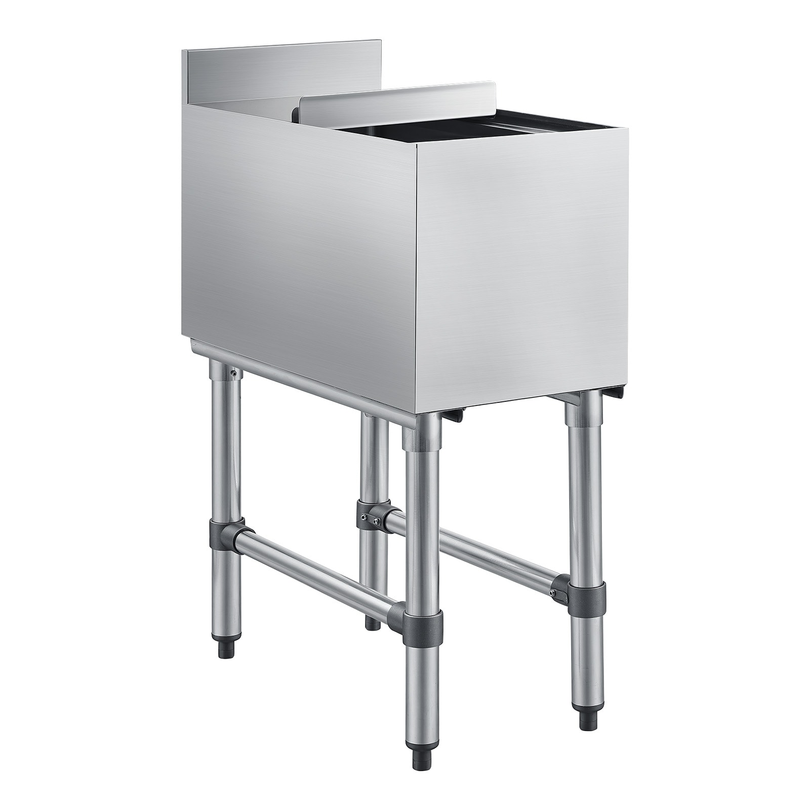VEVOR Commercial Ice Bin 39.6 Qt Max Capacity 12 x 24 x 33 Inch Stainless Steel Ice Chest with Sliding Lid 24H Long-Lasting Insulation Cooler Cart Cocktail Unit for Bar Restaurant Pub NSF #SCDBCBX33INC15909V0