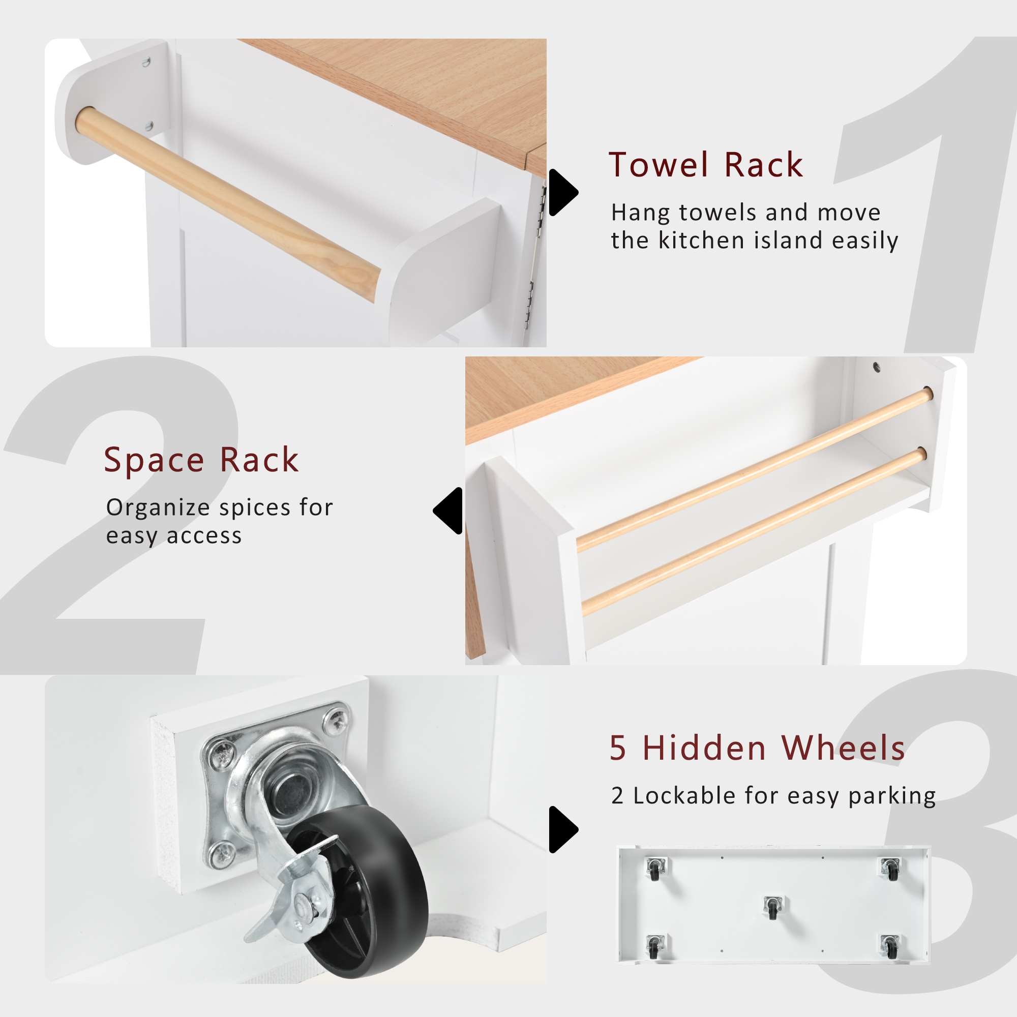 Kahomvis KK-QPO2-18W Kitchen-Furniture - View #5