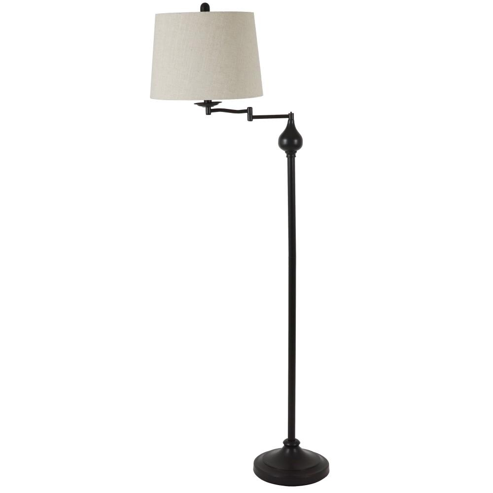 decor therapy wellington steel swing arm floor lamp