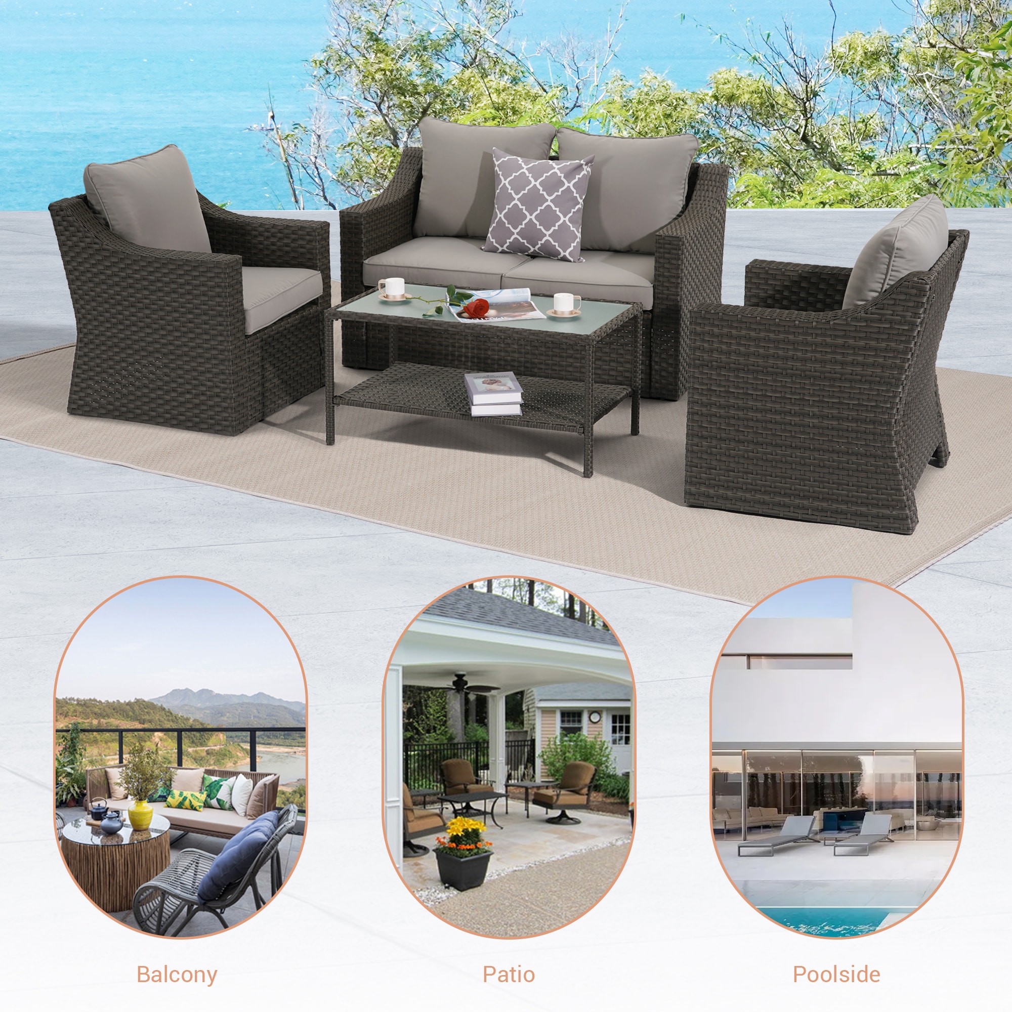 ACEGOSES LW-HSF400GY Patio-Conversation-Sets - View #5