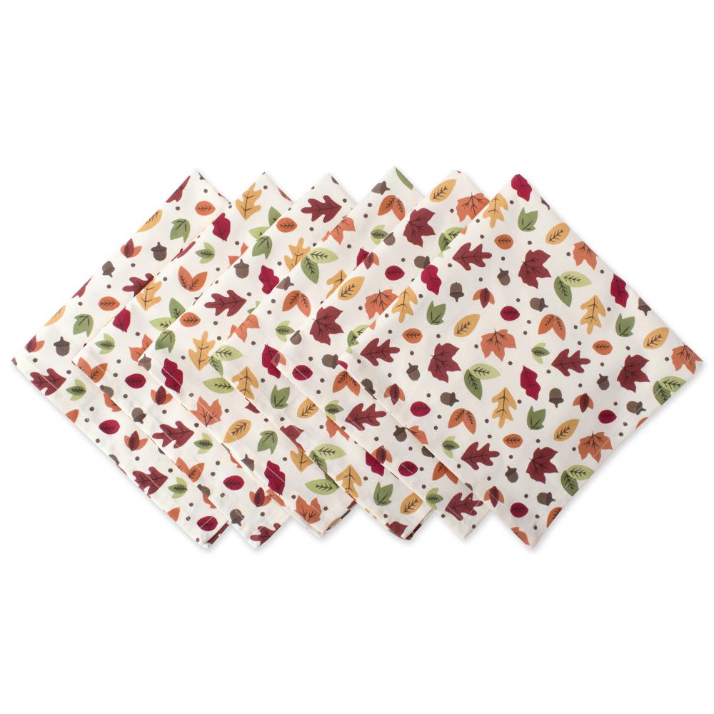 Elrene Autumn Leaves Fall Printed Napkins, Set of 8 - Multi