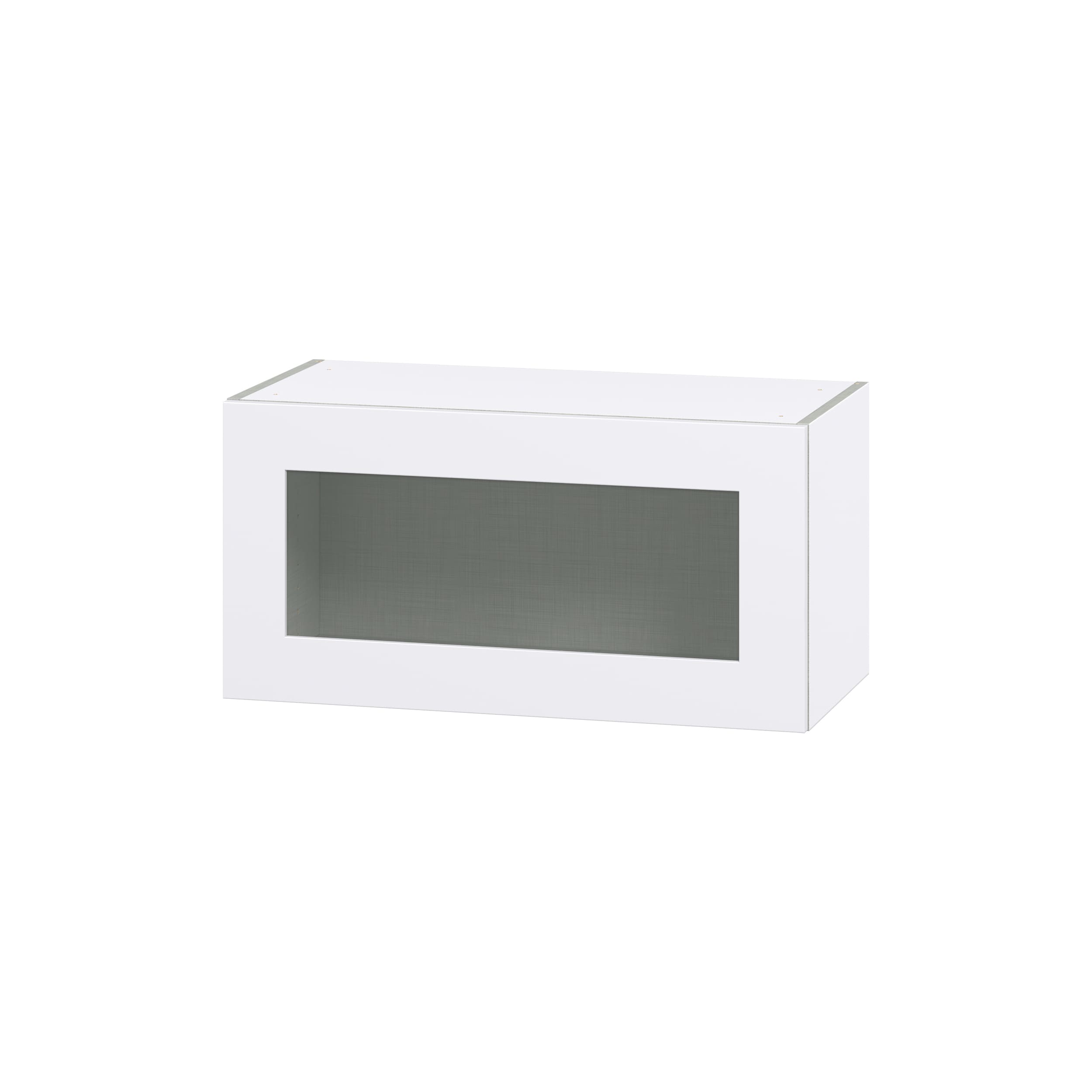 Hugo&Borg DSWLUG3015-JO Jolie 30-in W x 15-in H x 14-in D Warm White Wall Fully assembled Cabinet (Glass Panel Glass)