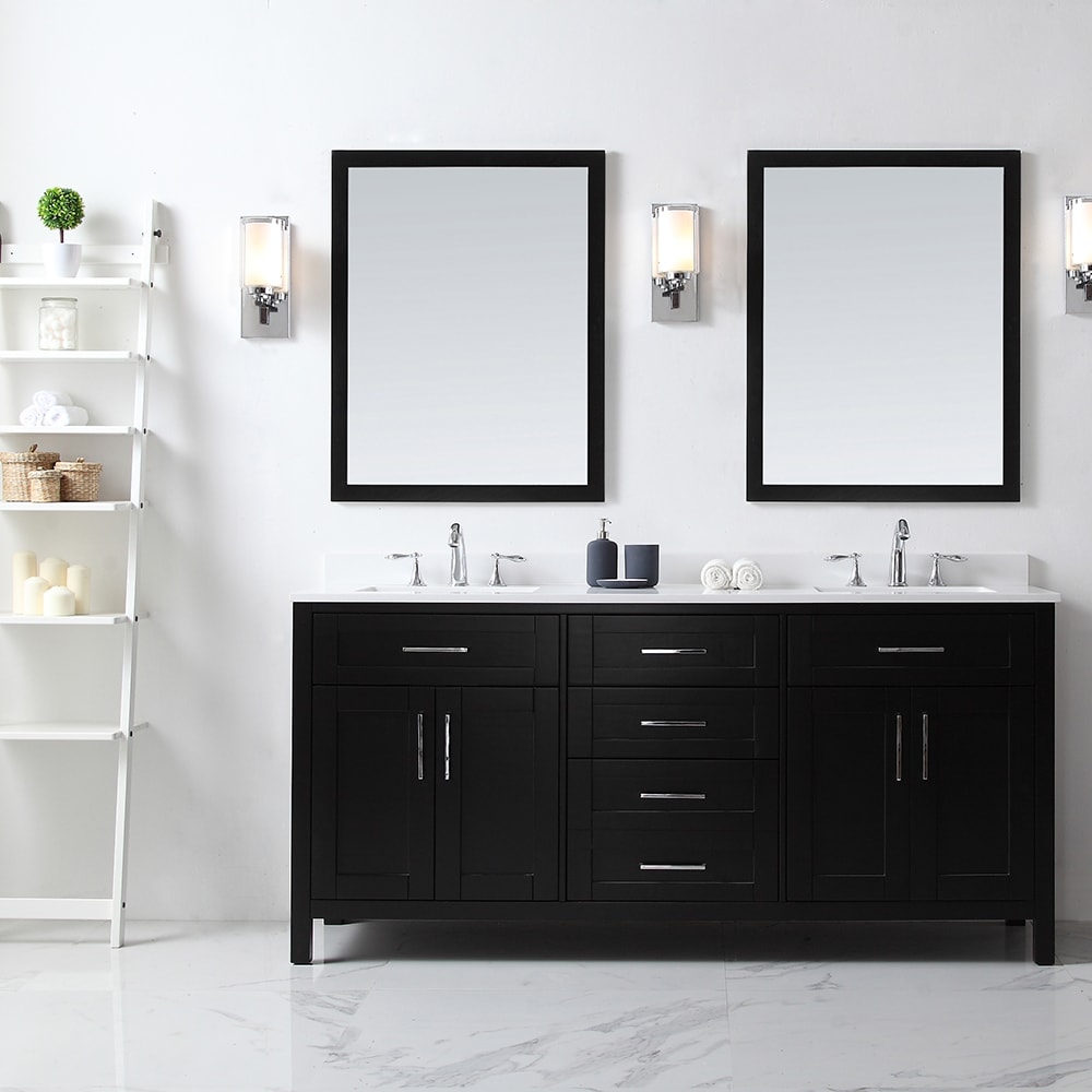 Tahoe 72" Dark Espresso Freestanding Double Bathroom Vanity