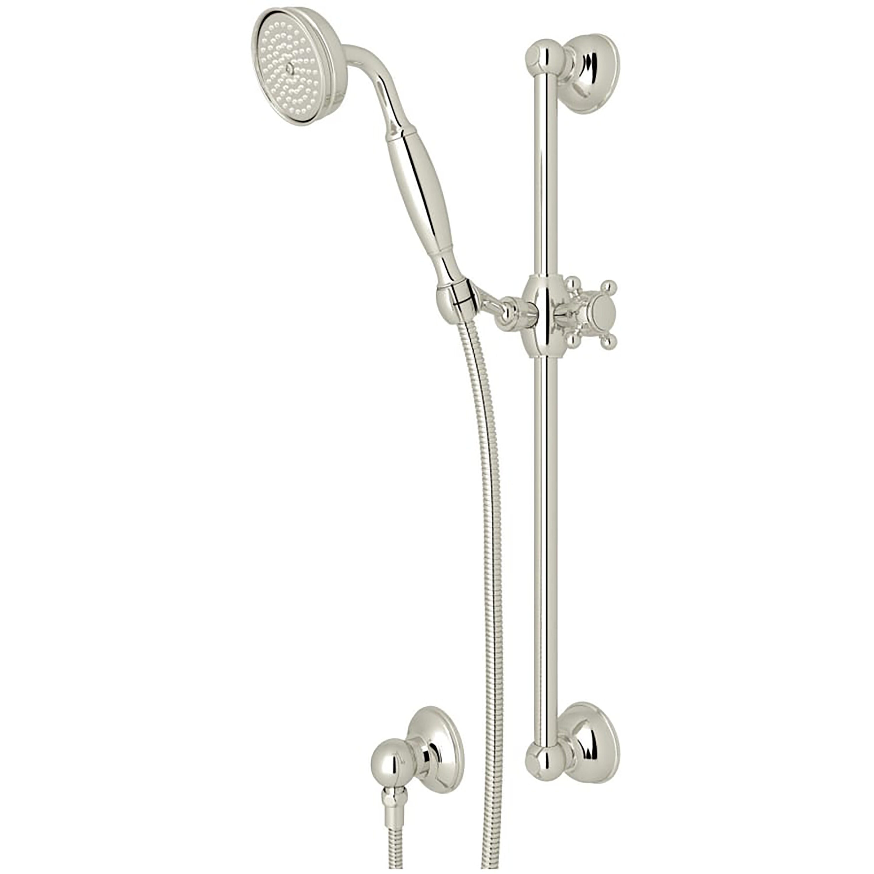 Rohl 1301EPN Spa Shower Polished Nickel Sold separately Single function 6-in Round Shower Faucet