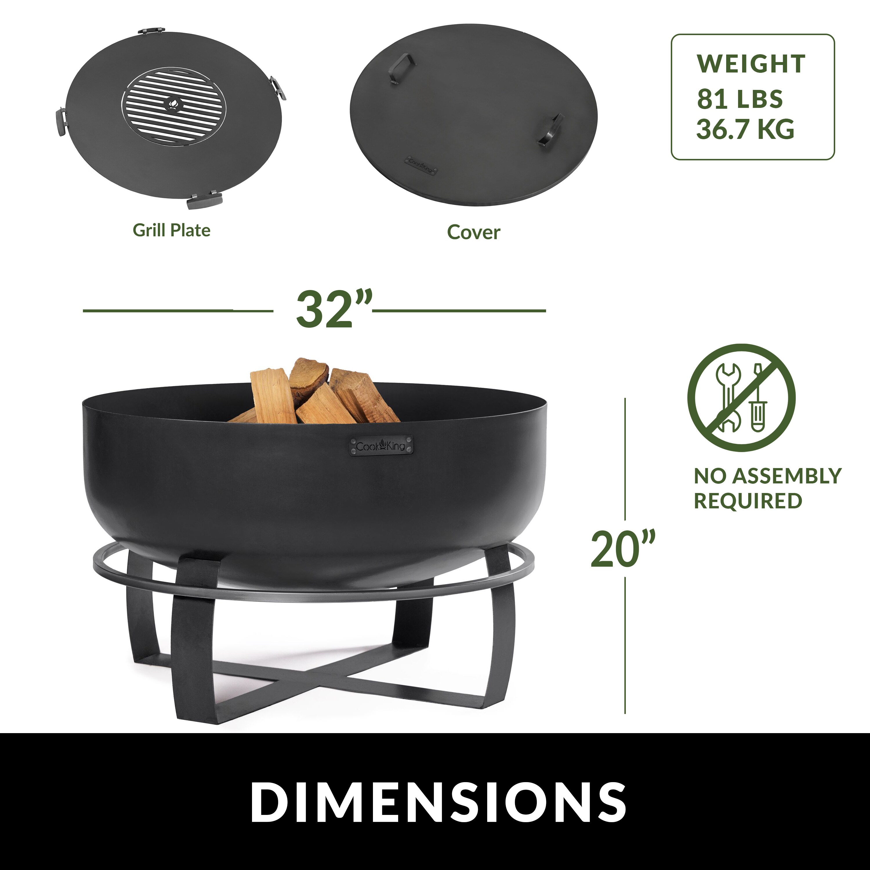 Good Directions 111562GC Outdoor-Woodburning-Firepits - View #5