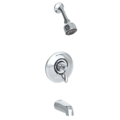 MTYLX Water-Tap Bath Shower Systems Shower Faucets Set Wall Mounted Bathroom Shower System,Chrome,Chrome Button Tatic Main Body Square Rain Shower Head 
