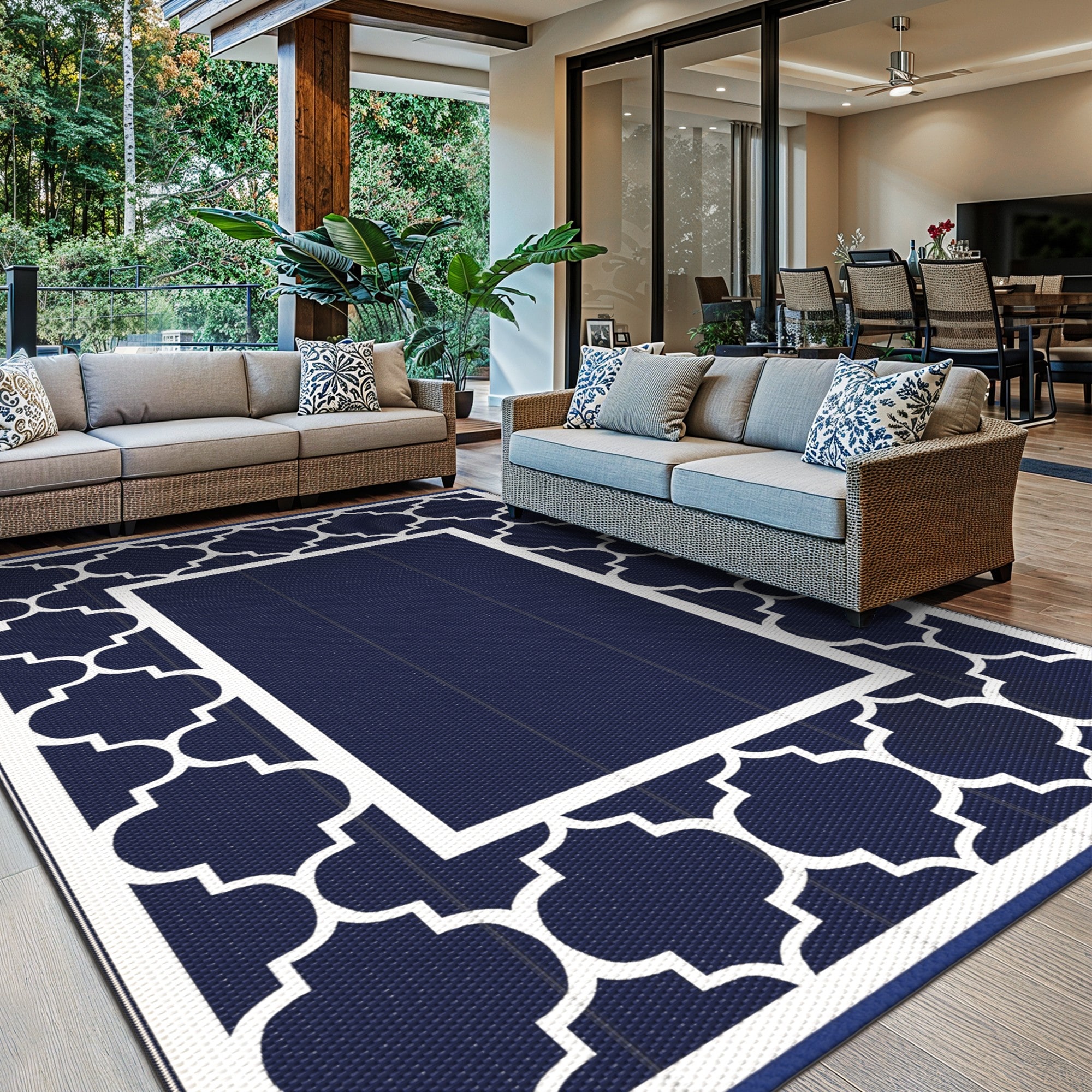 BAVNI PD05-BLUEWHITE-9X12 rugs - View #2
