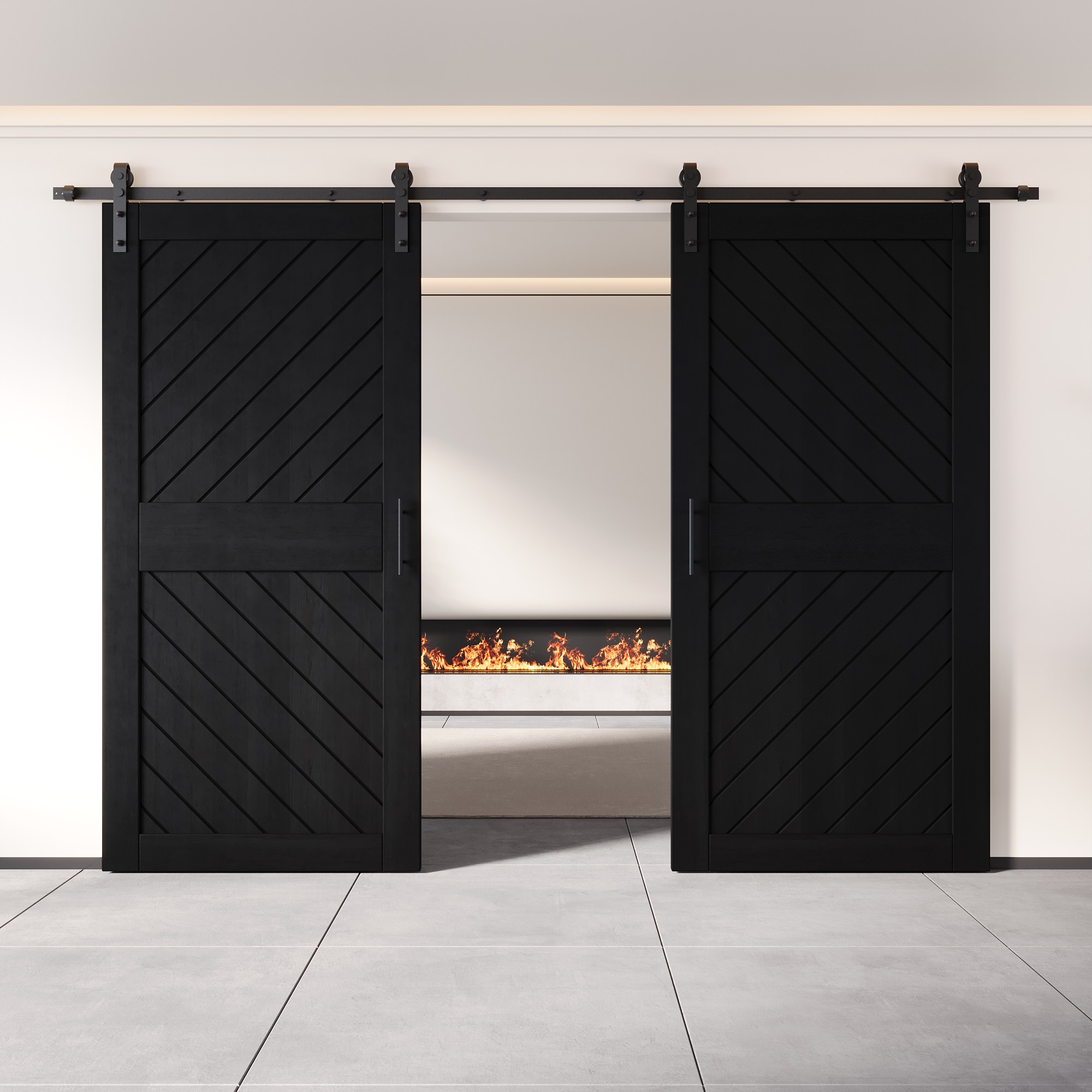 HOMACER YT2H156C-XT3-3684-BK Barn-Doors - View #8