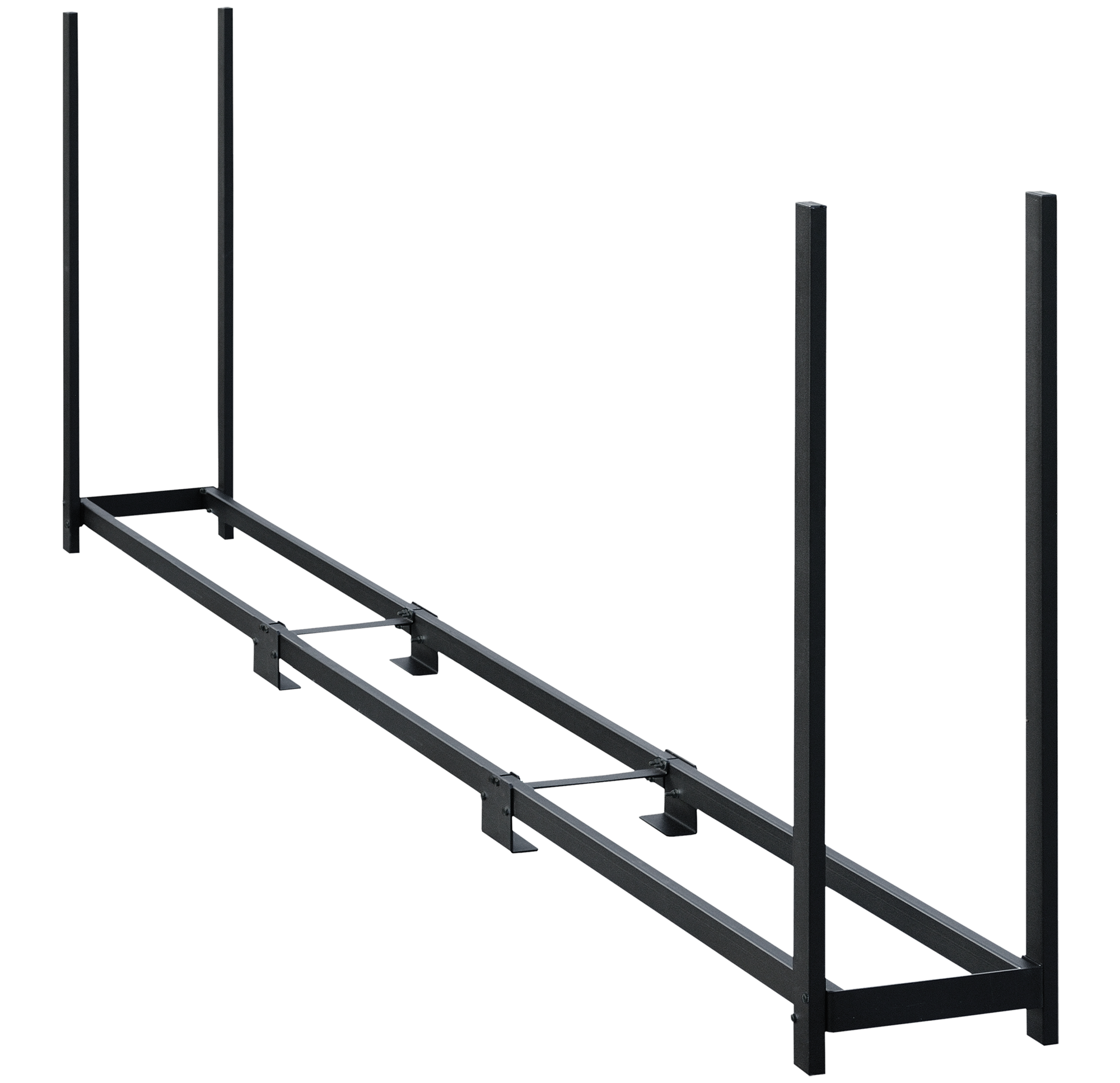 Ultra-Duty Black Steel 12 ft Firewood Log Rack