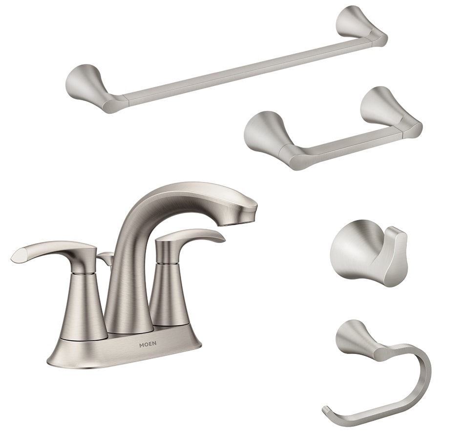 Shop Moen Graeden 4in Centerset 2-Handle Bathroom Faucet with 18 in ...