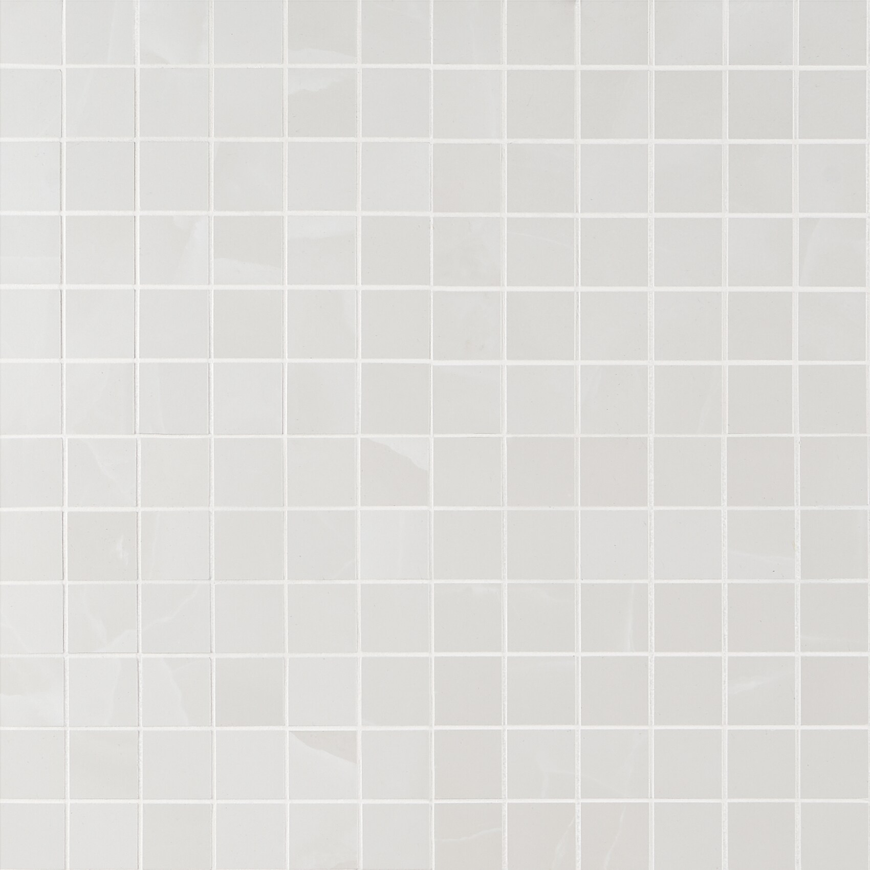 Aztec Onyx Bianco Matte Porcelain Mosaic Tile 12-in x 12-in