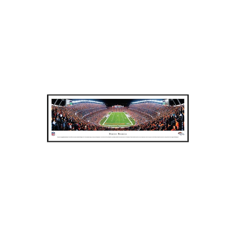Blakeway Panoramas NFLBRON2F Denver Broncos James Blakeway Black Metal Framed 13.75-in H x 42-in W Sports Paper Print