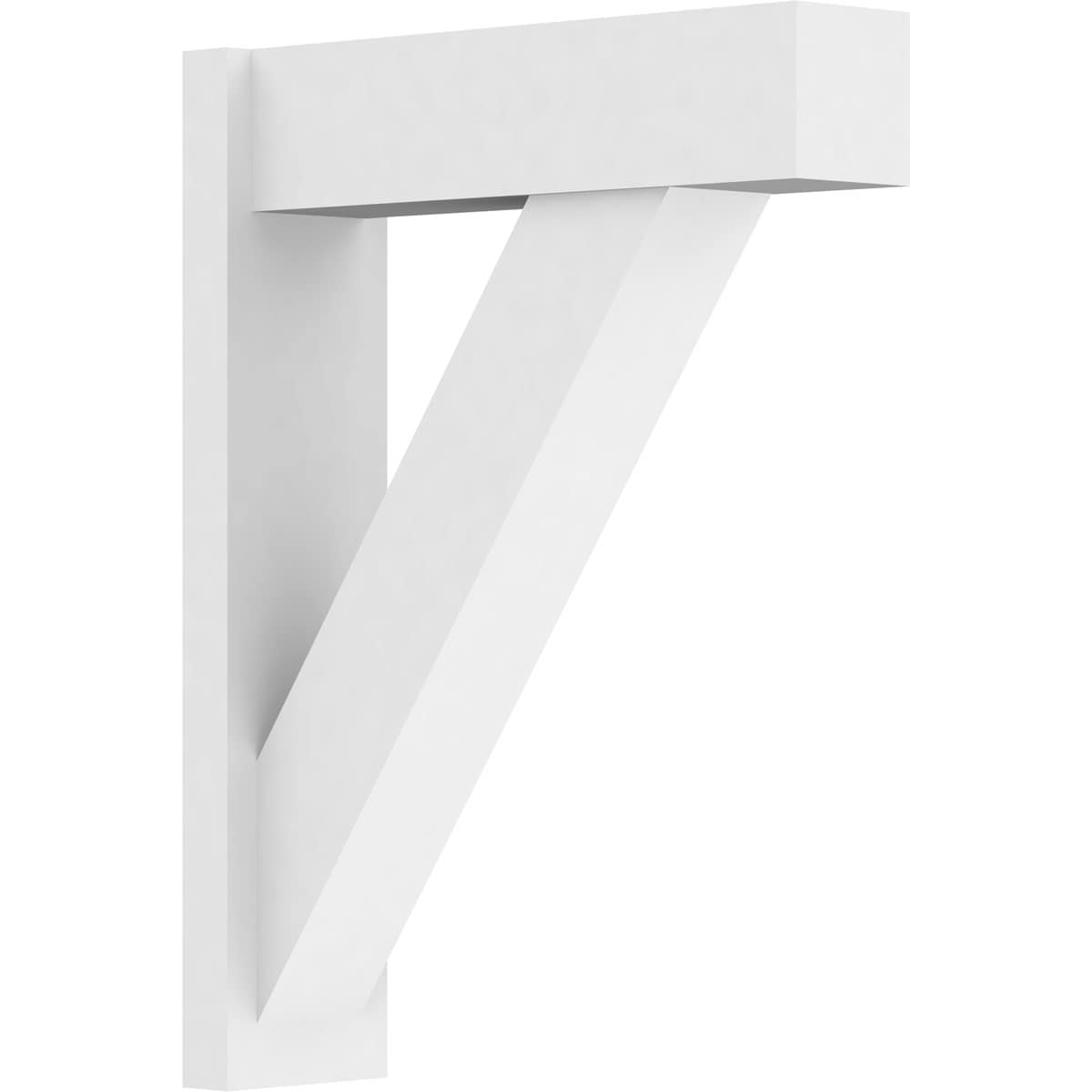 Ekena Millwork OUTP07X24X32TRA05 7-in W X 24-in D X 32-in H Traditional Architectural Grade PVC Outlooker with Block Ends