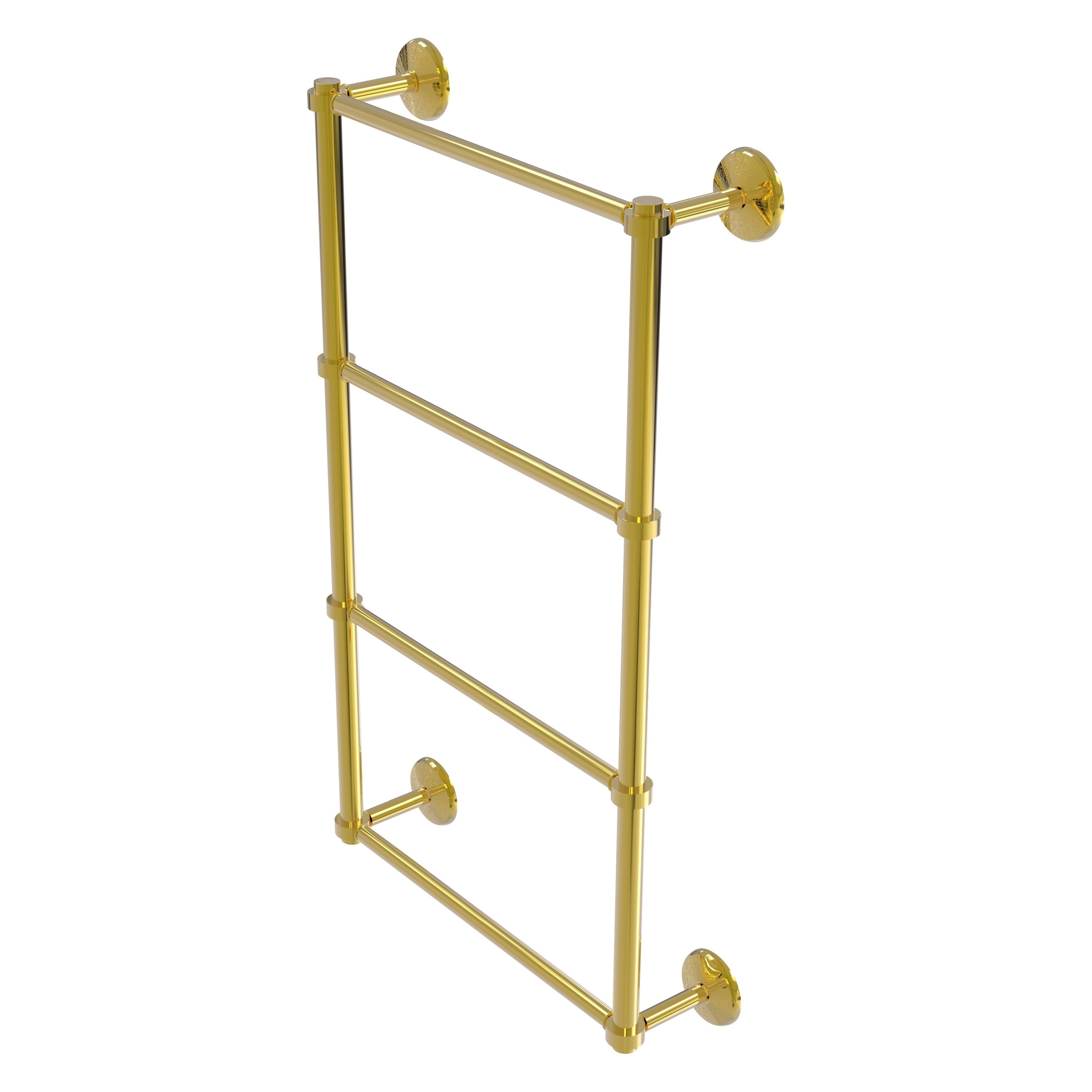 Allied Brass MC-28-24-PB Monte Carlo 24-in double Polished Brass Wall mount 4-tier Towel Bar