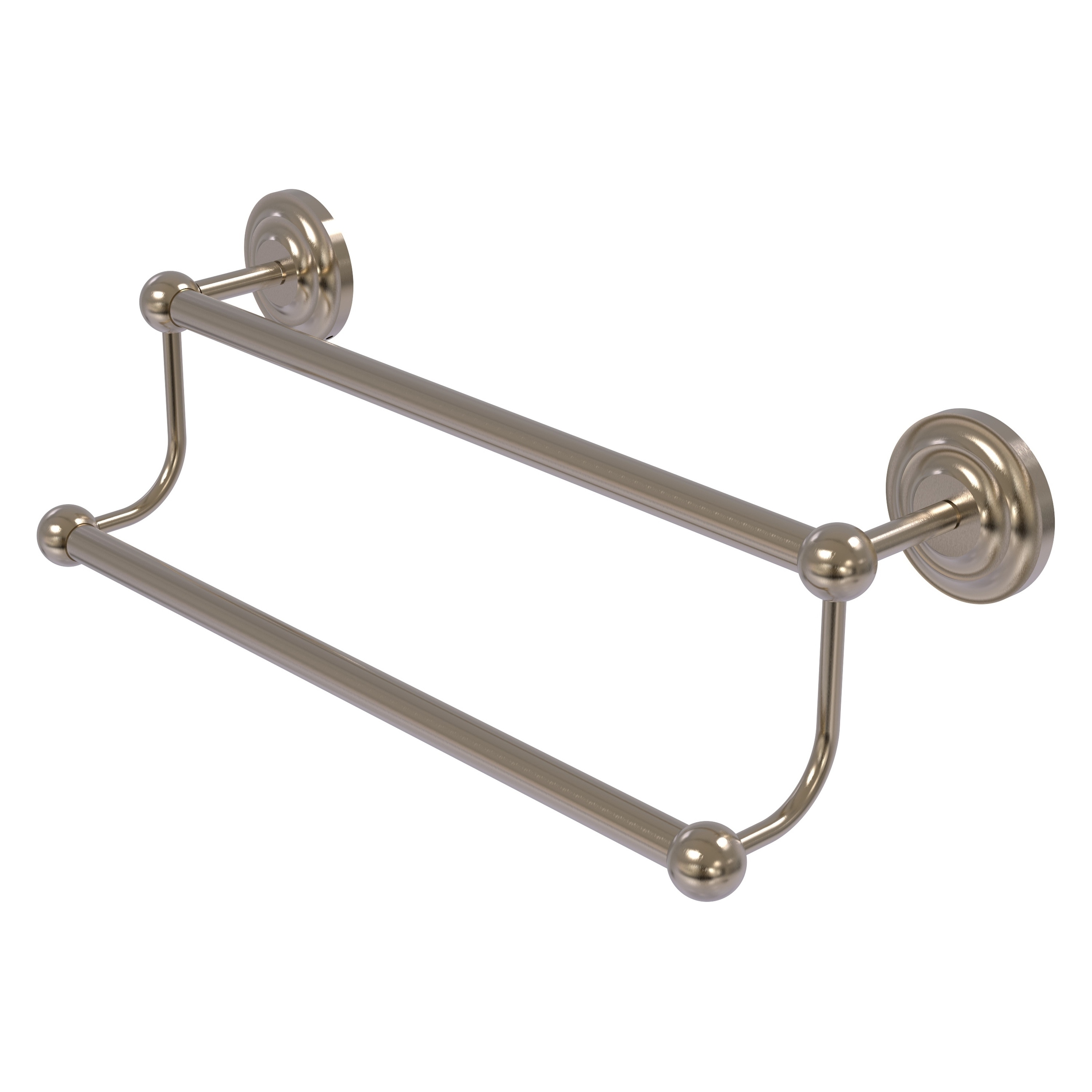 Allied Brass PQN-72/18-PEW Prestige Que New 18-in double Antique Pewter Wall mount Double Towel Bar