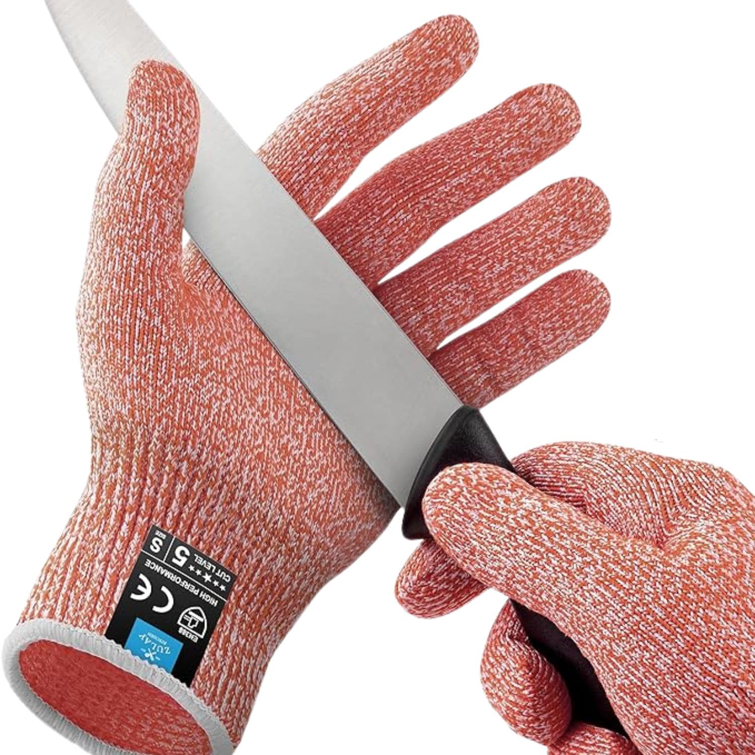 Zulay Kitchen Cut Resistant Gloves Level 5 Food Grade Safety Work Gloves Comfortable Protective Cutting Gloves
