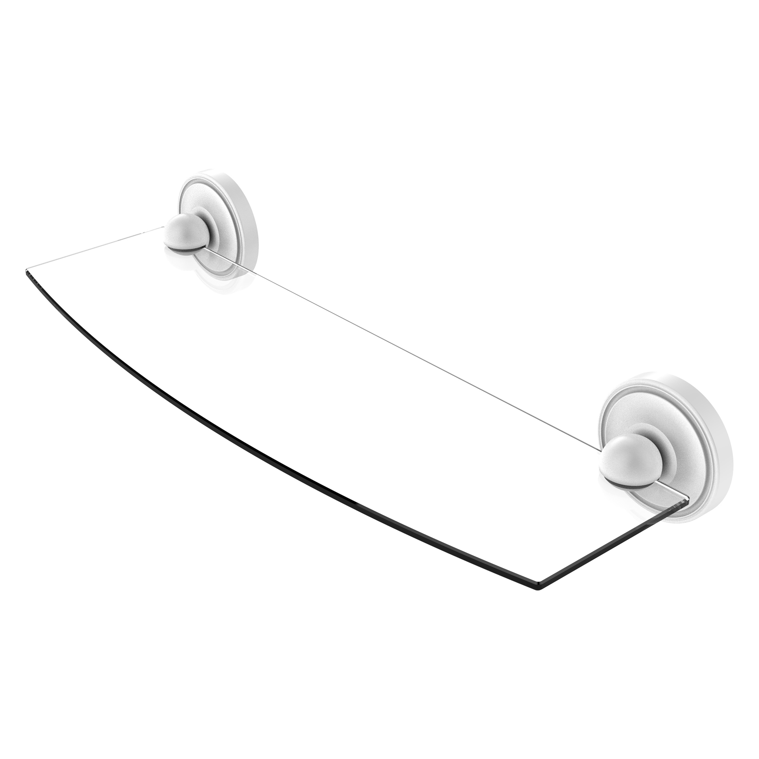 Allied Brass PR-33/18-WHM Prestige Regal Matte White Wall mount Bathroom Shelf ( 18-in x 3-in x 5-in )