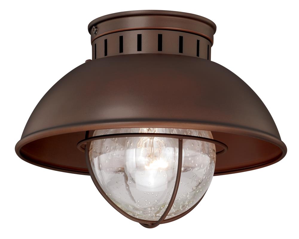 Cascadia T0143 Harwich 1 -Light 10-in Burnished Bronze Semi Flush Mount Light