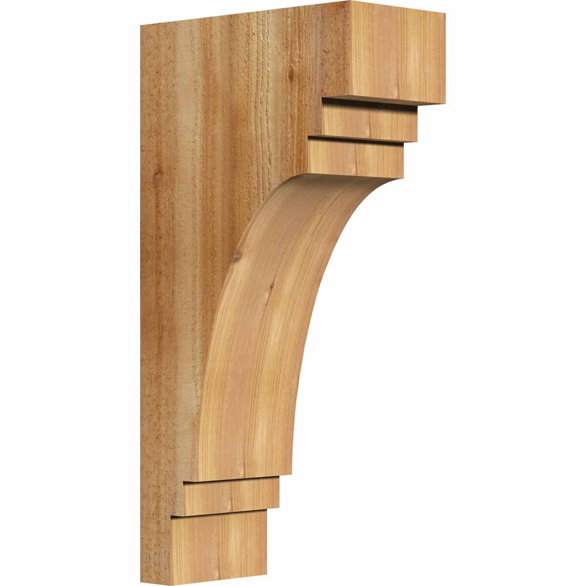 Ekena Millwork COR06X12X24PEC00RWR 6-in x 12-in x 24-in Pescadero Unfinished Western red cedar Wood Paintable/Stainable Corbel