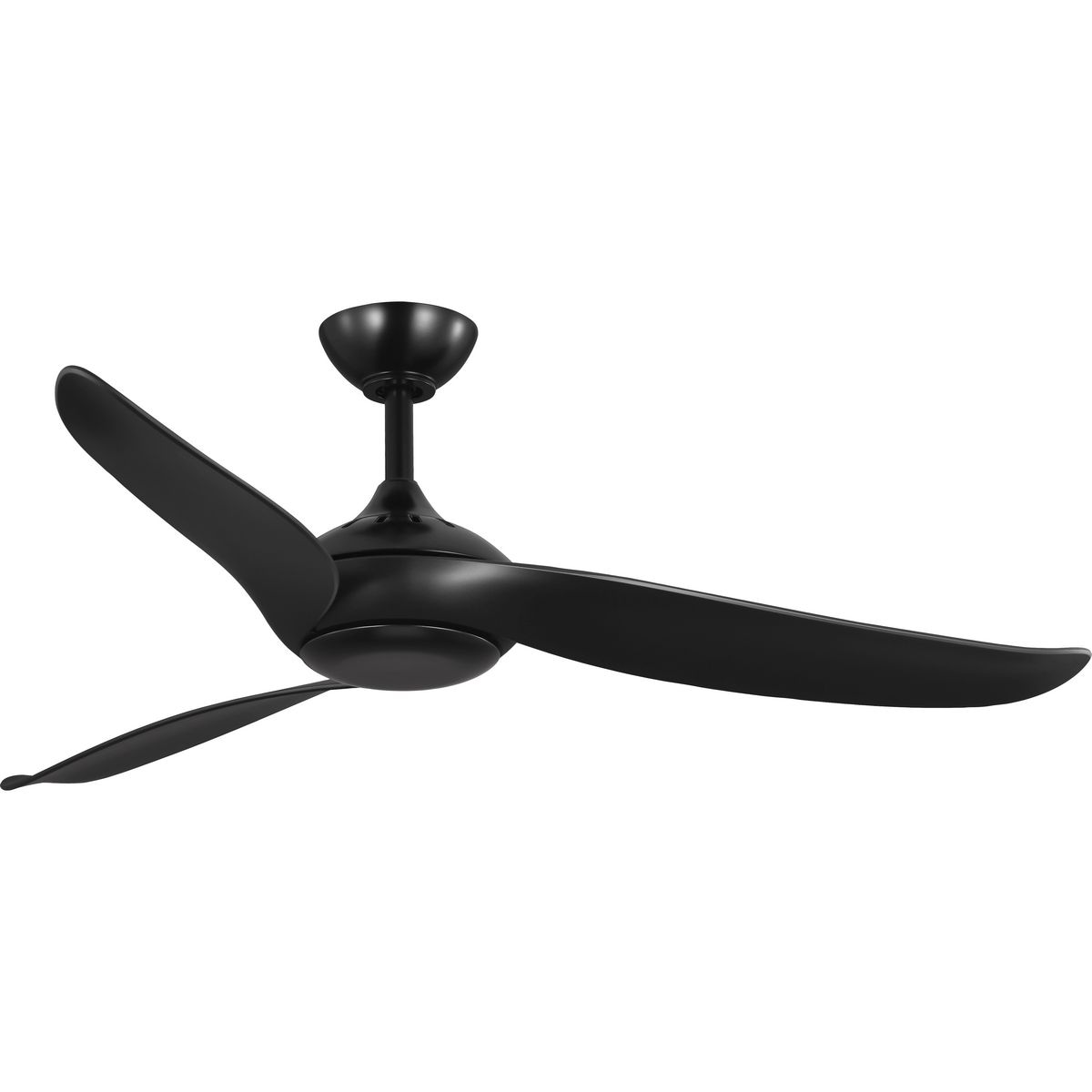 Progress Lighting P250105-31M-30 Conte 52-in Outdoor Matte Black with Matte Black Blades Propeller Ceiling Fan With Light - Remote Included ( 3 -Blade )