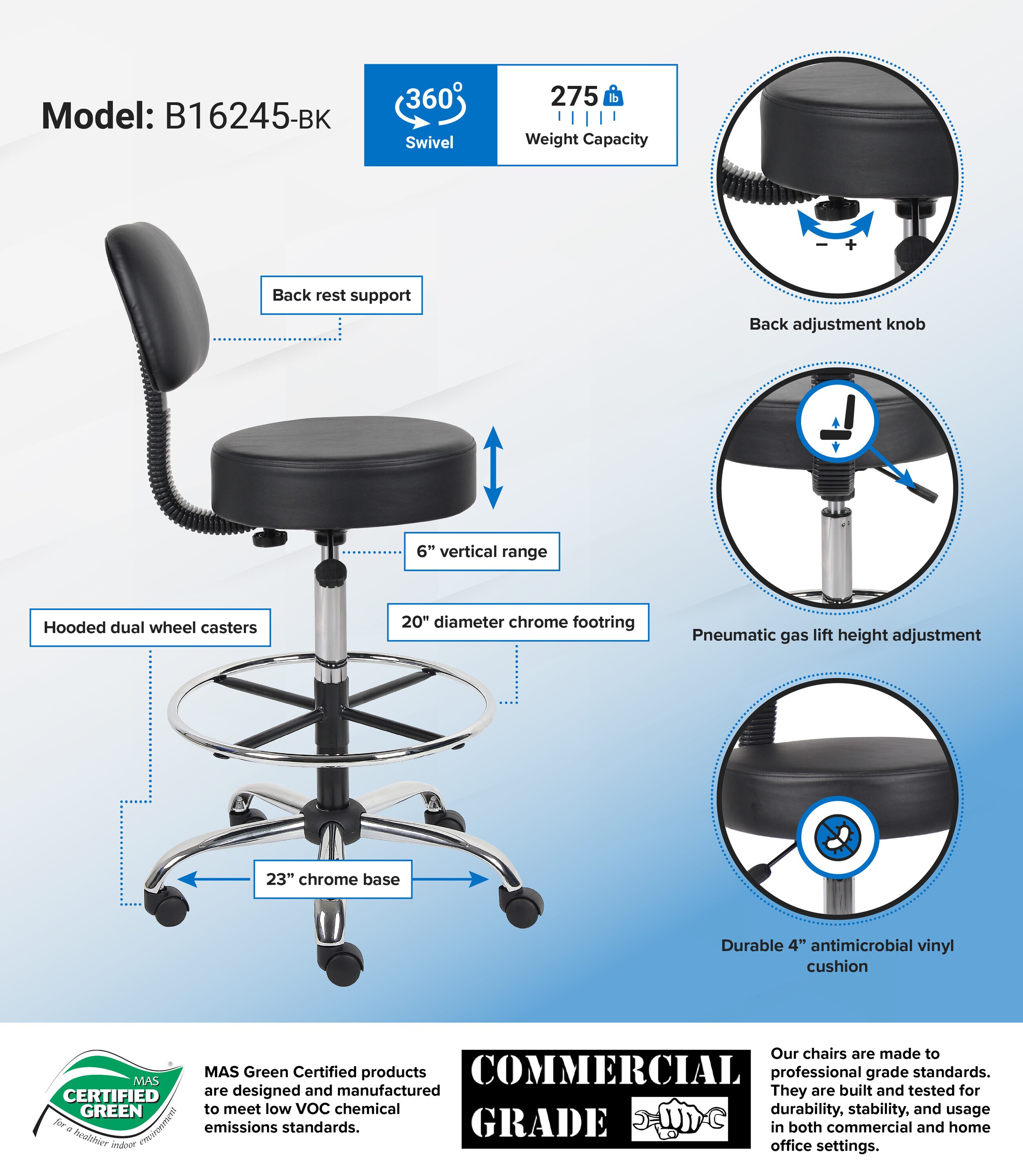 Boss Office Products B16245-BK Office-Chairs - View #7