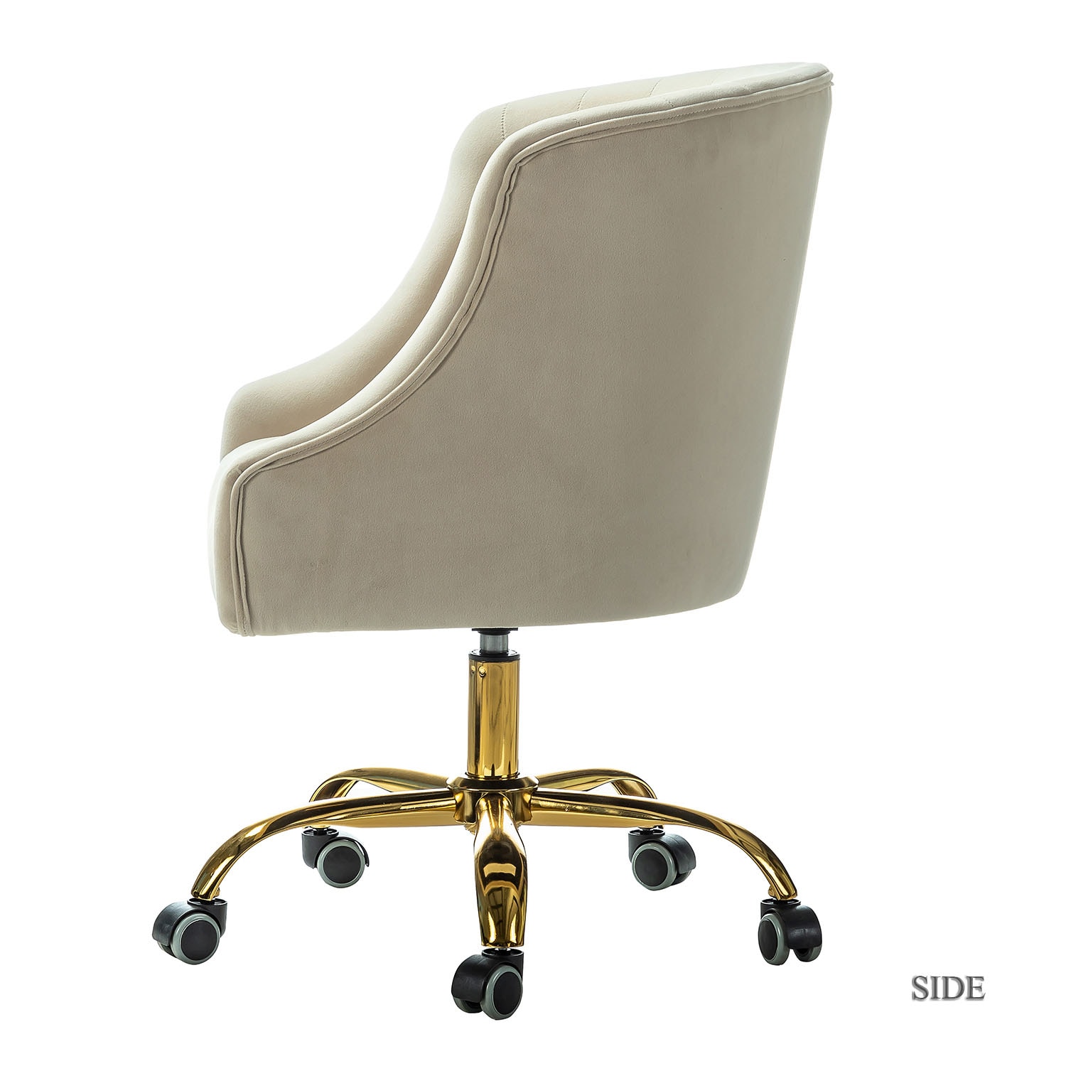 Velvet rolling desk discount chair