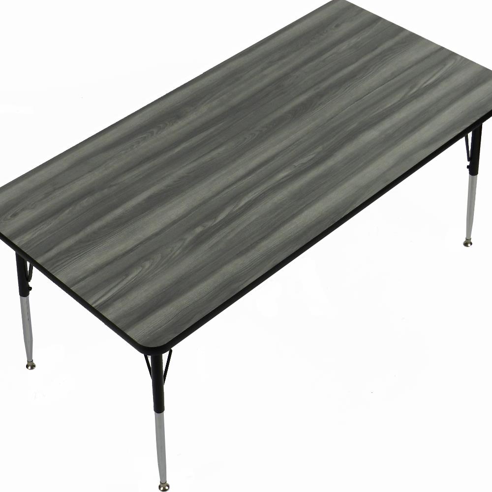 Correll CORR4541  A60-RNDS-52 1.25 in. High Pressure Top Round Activity Tables, New England Driftwood- 60 in.