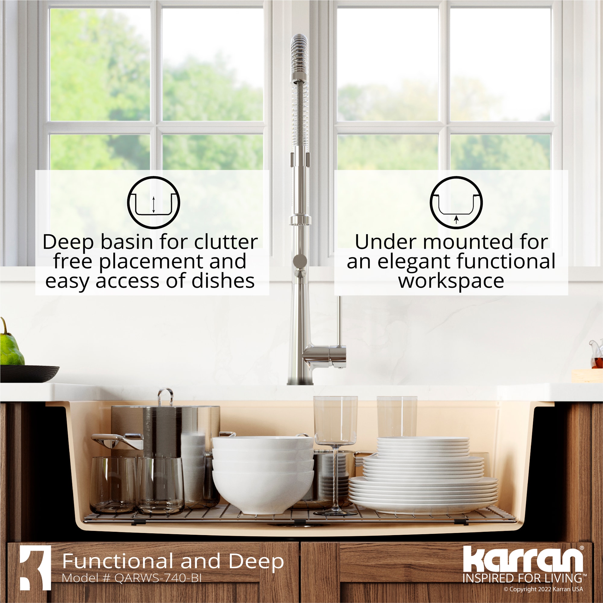 Karran QARWS-740-BI Kitchen-Sinks - View #6