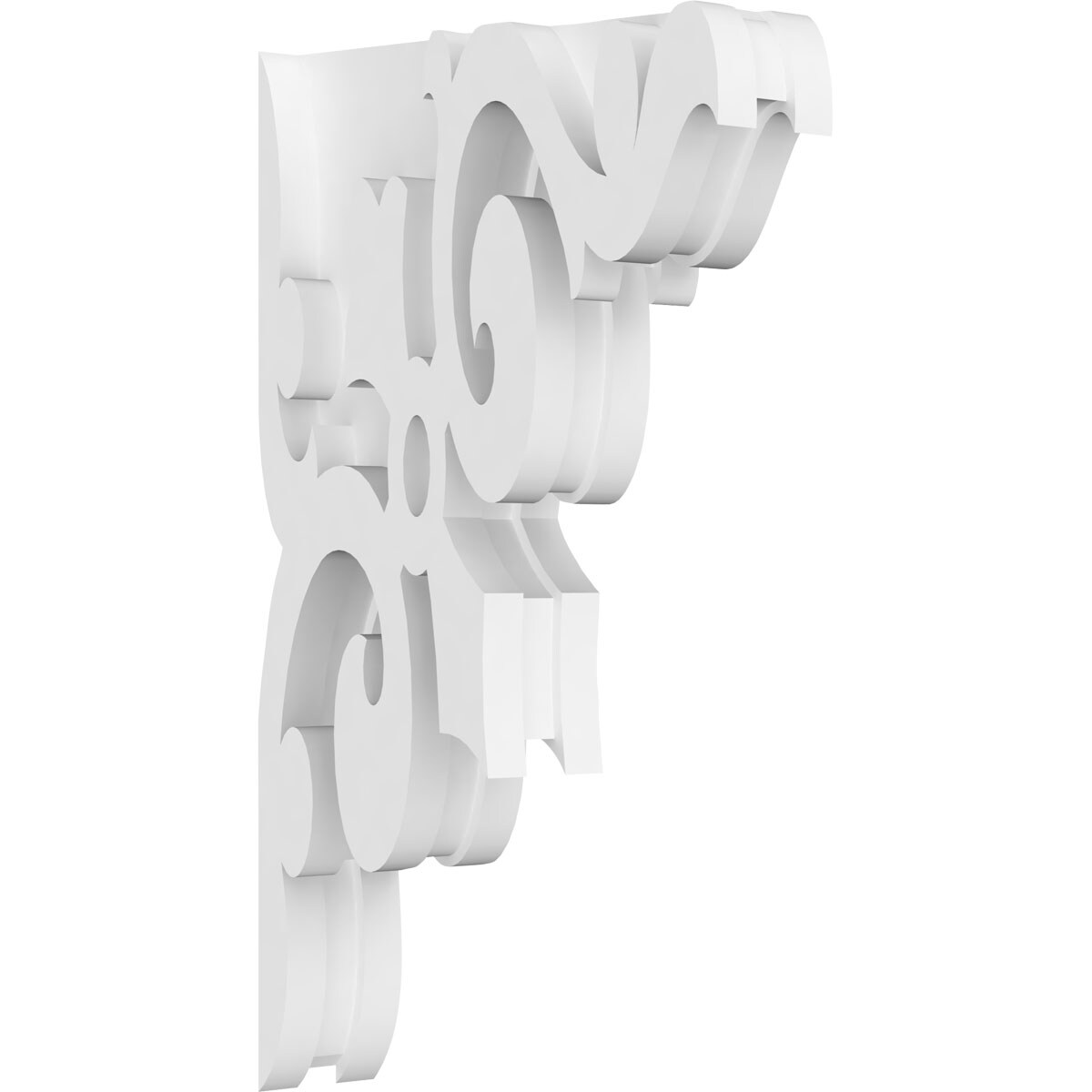 Ekena Millwork CORP01X07X12WH 1.875-in x 7-in x 12-in Whitman Unfinished White PVC Paintable Corbel