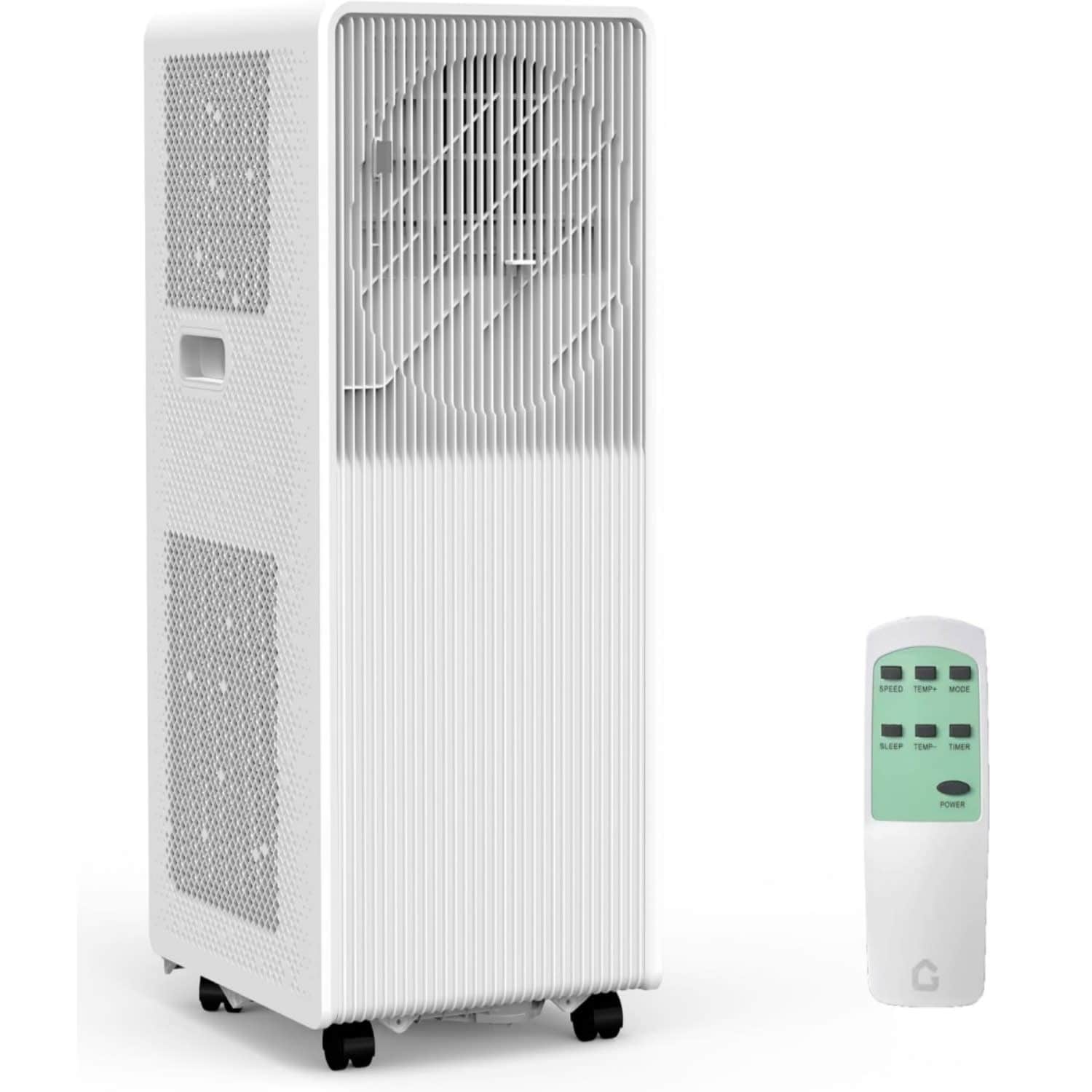 Qeetex LSHQQPHK-337RXL6L 10000 BTU  Portable Air Conditioner  3 in 1  Drainless  for rooms 160 215 sq  ft   Dehumidifier  Fan  Sleep Mode  24 Hour Timer  Remote Control  Window Kit  White