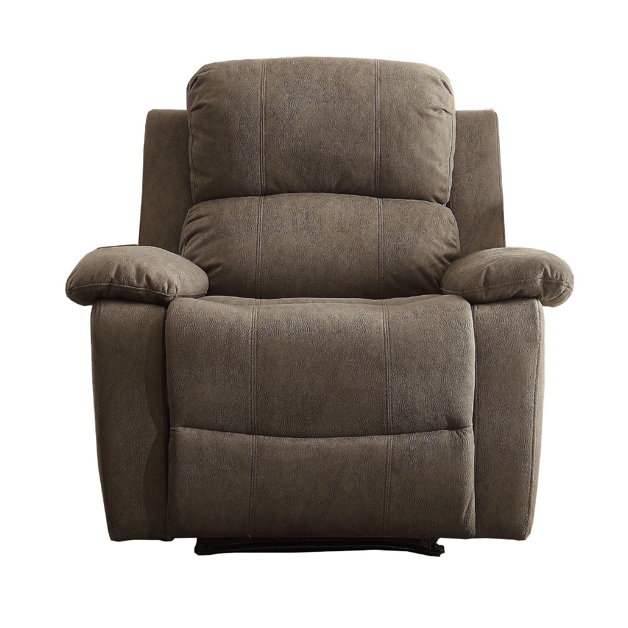 Fc Design Manual Recliner With Overstuffed Cushions And Pillow Top