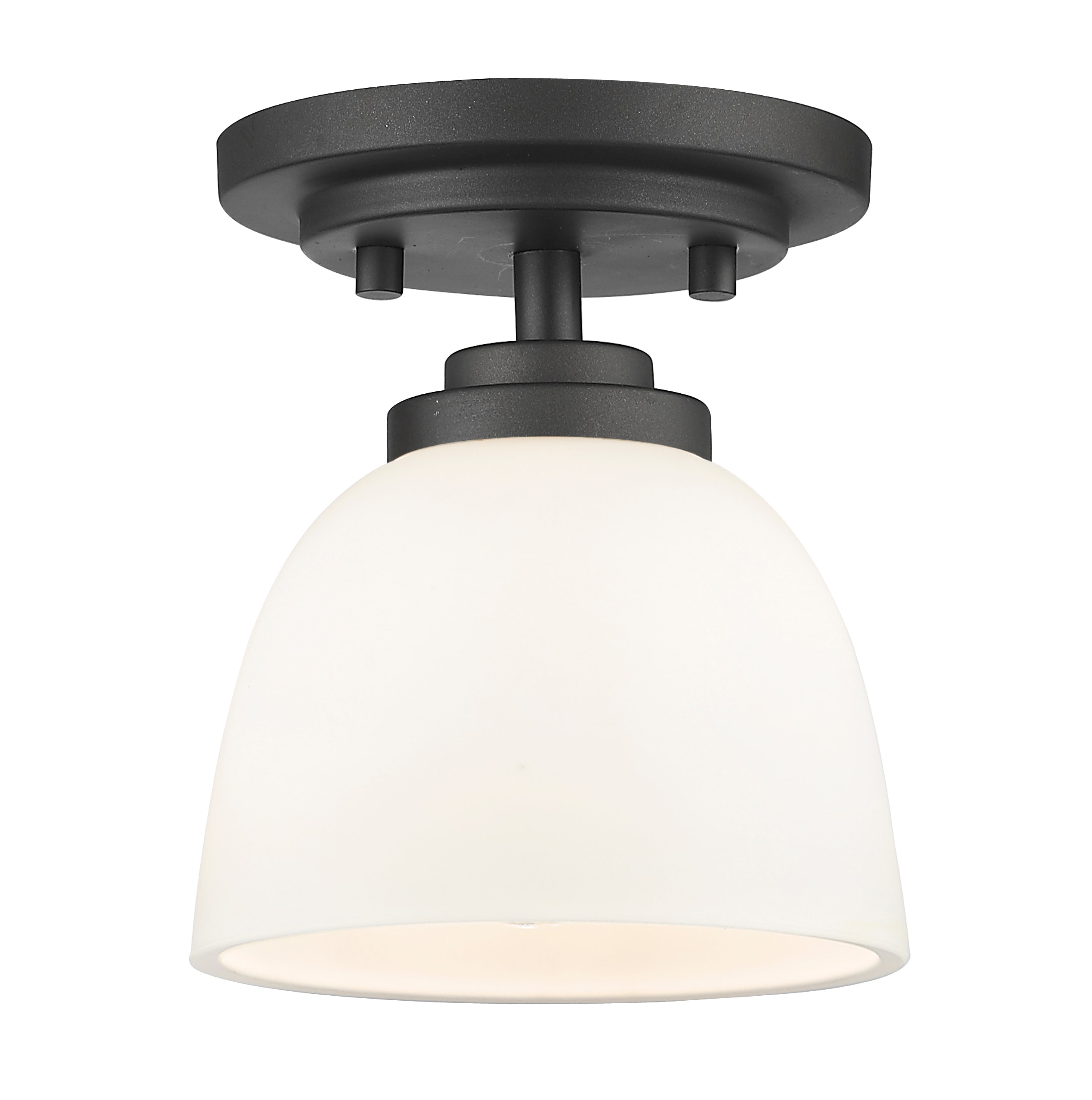 Z-Lite 443F1-BRZ Ashton 1 -Light 6-in Antique Bronze Flush Mount Light