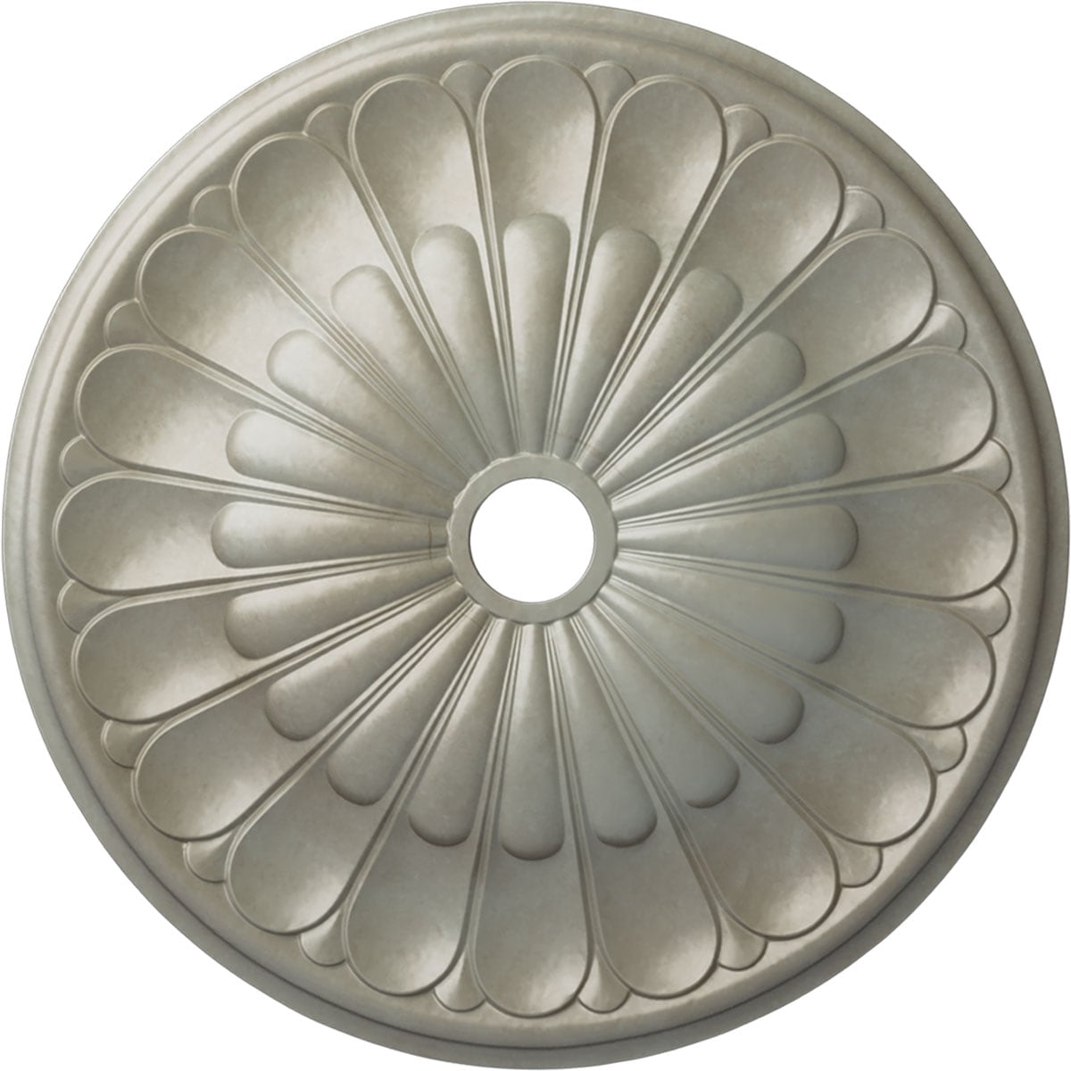 Ekena Millwork CM31GOFLS Gorleen 31.625-in W x 31.625-in L Painted Flash Gold Polyurethane Whole Ceiling Medallion