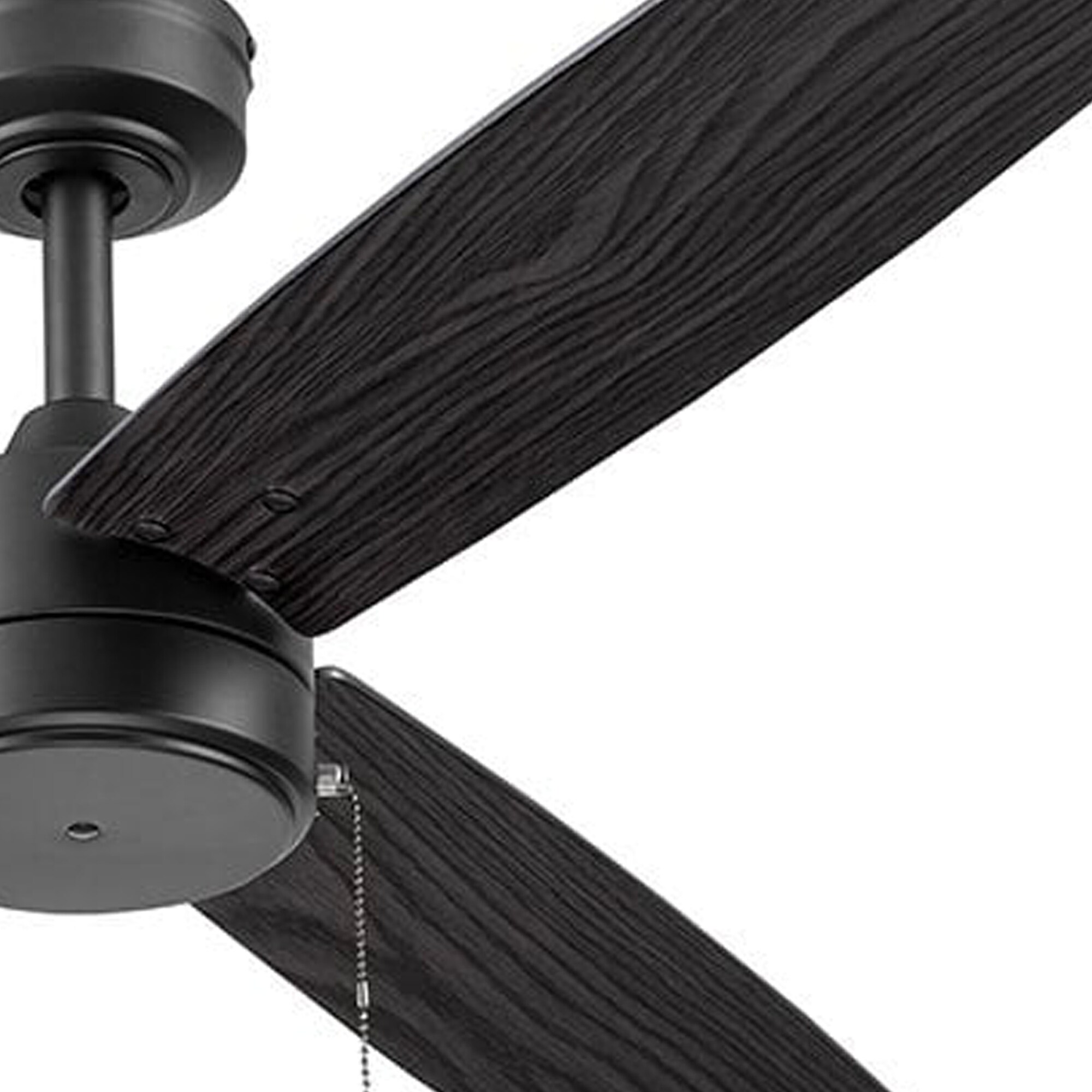 Journal Matte Black 52-Inch Ceiling Fan with Reversible Ebony and Teak Blades