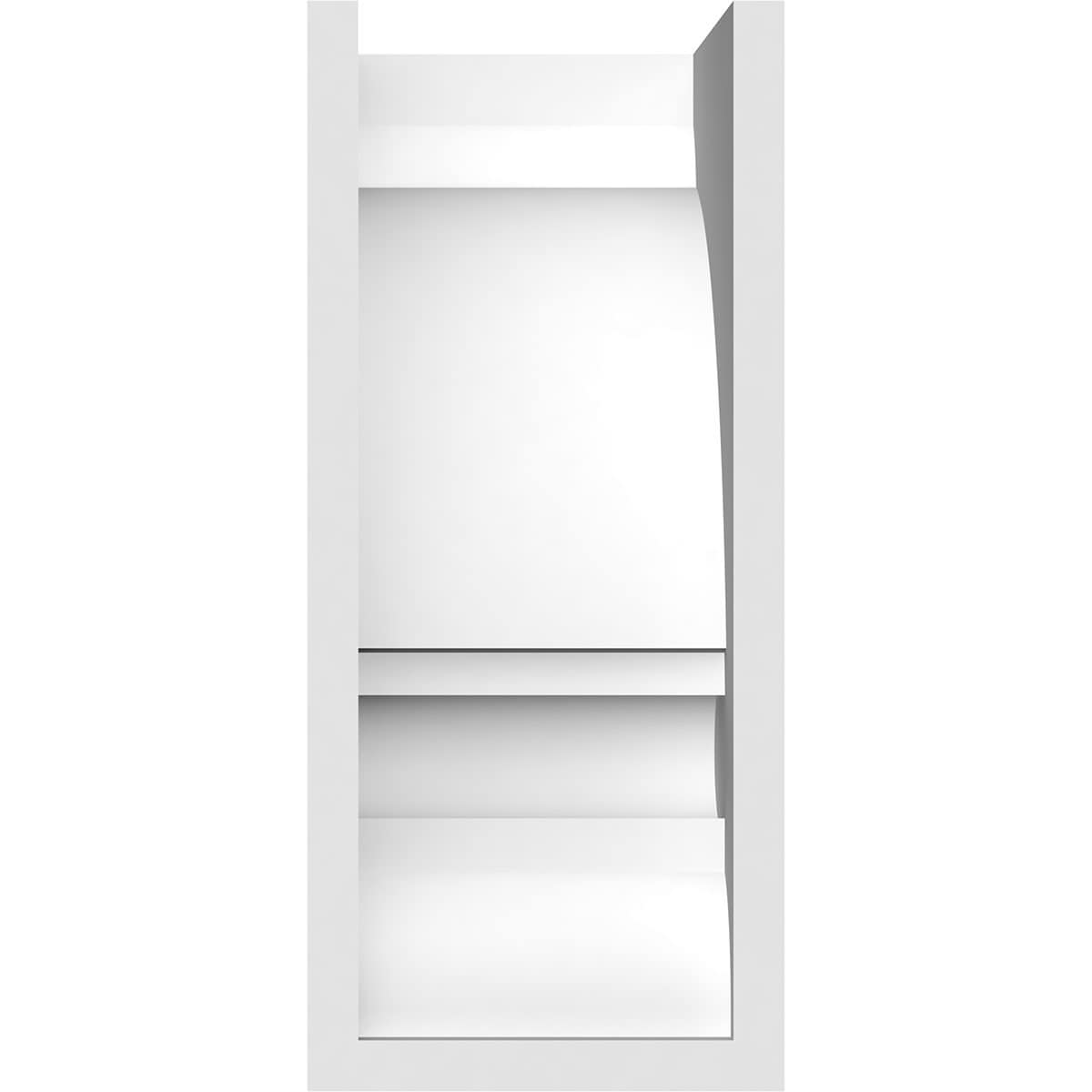 White 8" Architectural Grade PVC Decorative Corbel
